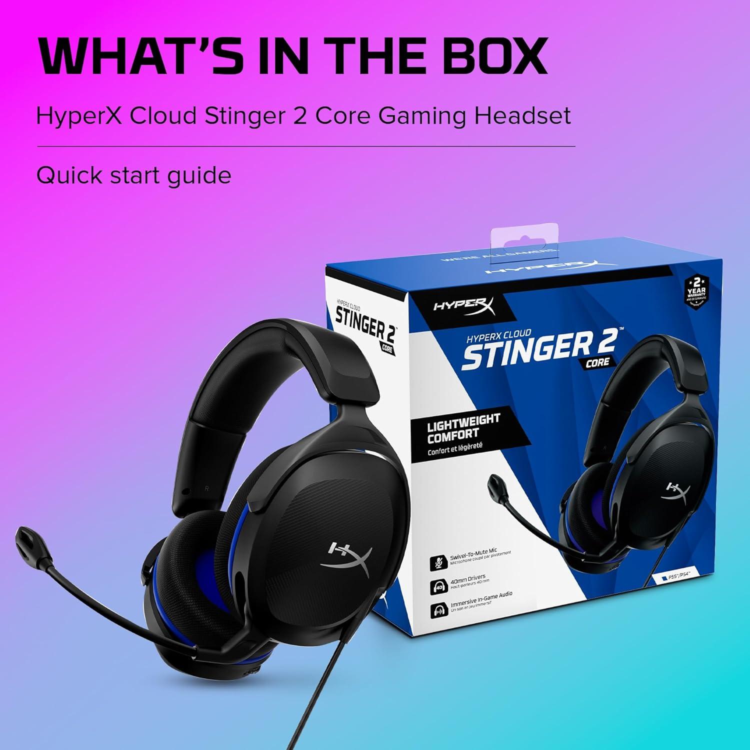 Auriculares Gaming HyperX Cloud Stinger 2 Core PS - Negro