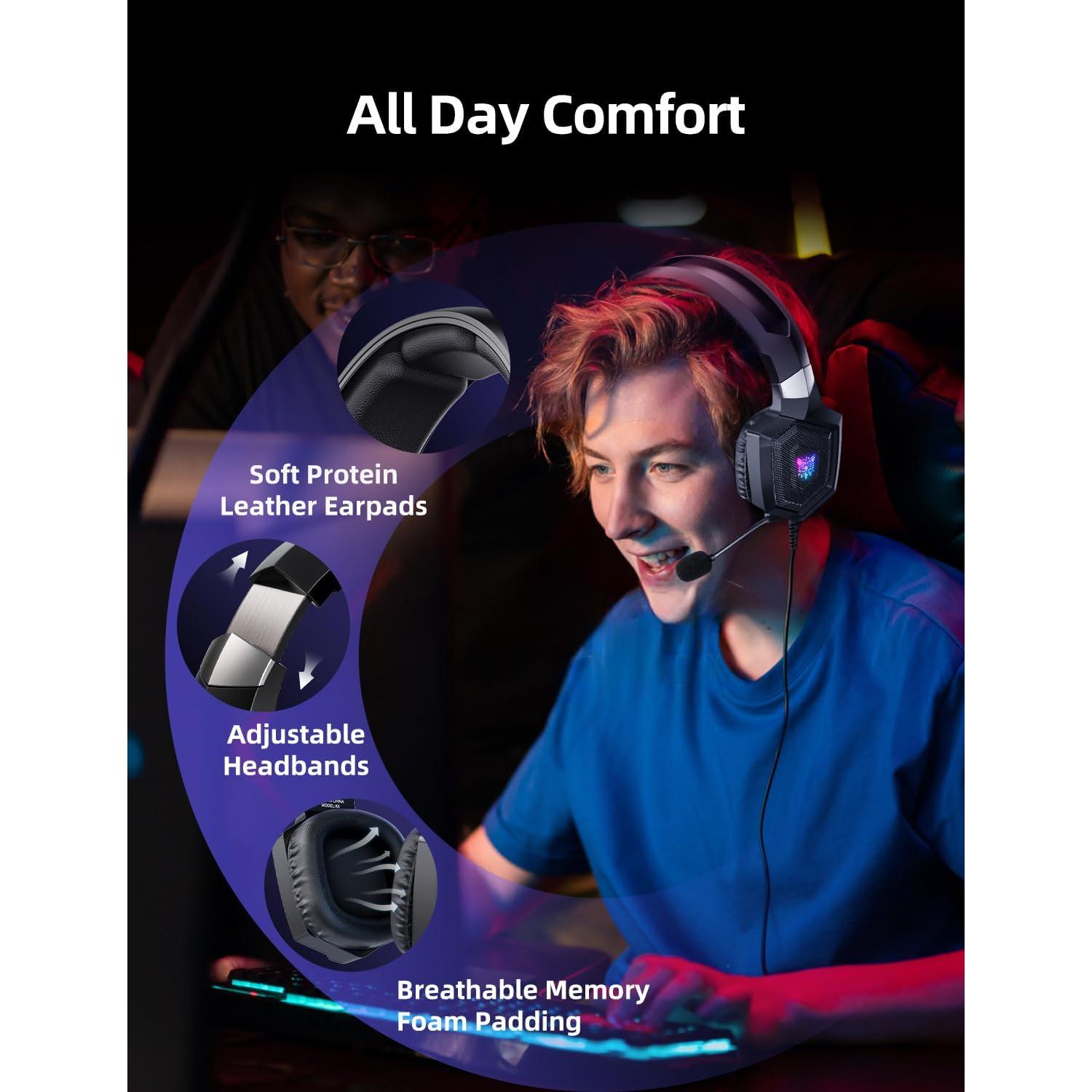 Auriculares Gaming Nanddi K8 con Micrófono y RGB 7.1