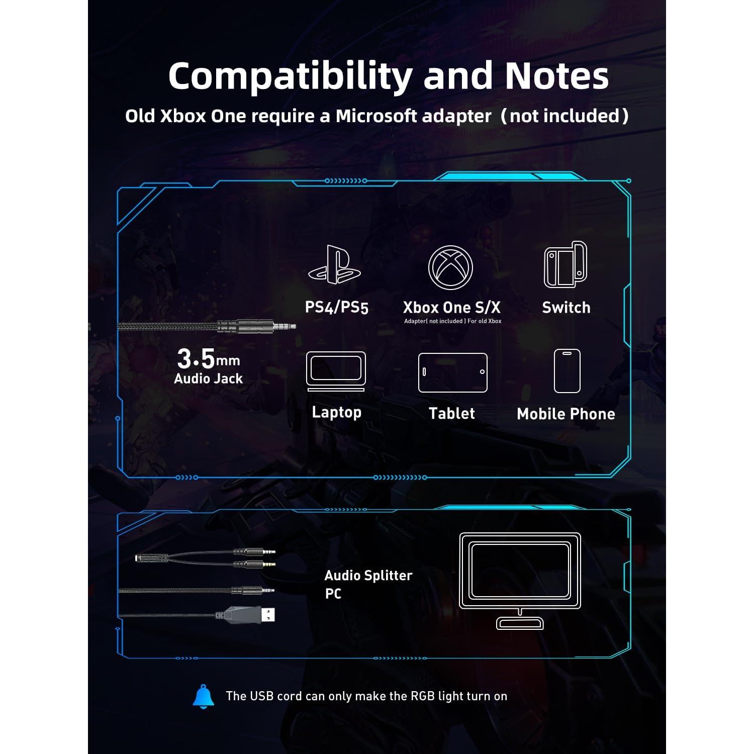 Auriculares Gaming Nanddi K8 con Micrófono y RGB 7.1