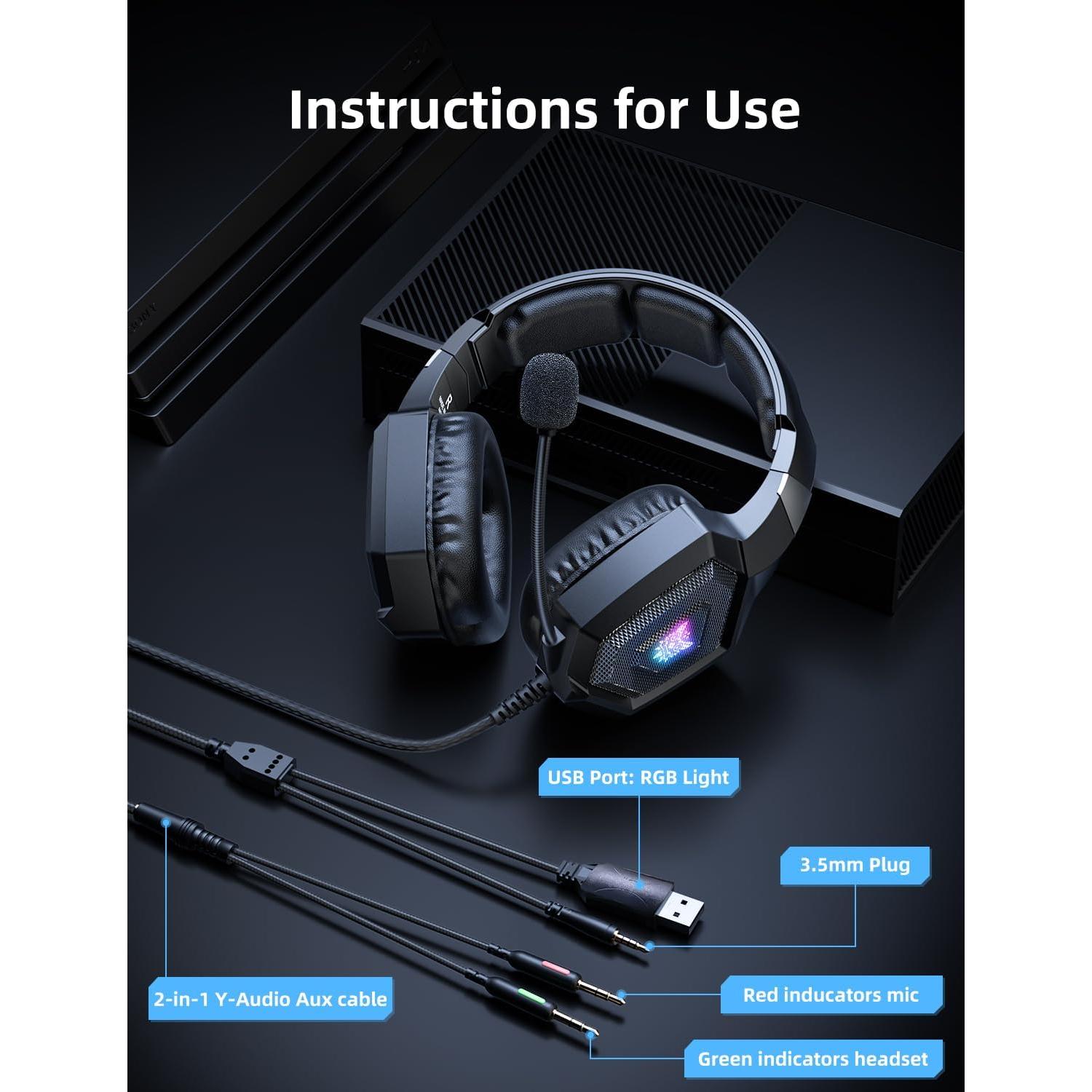 Auriculares Gaming Nanddi K8 con Micrófono y RGB 7.1