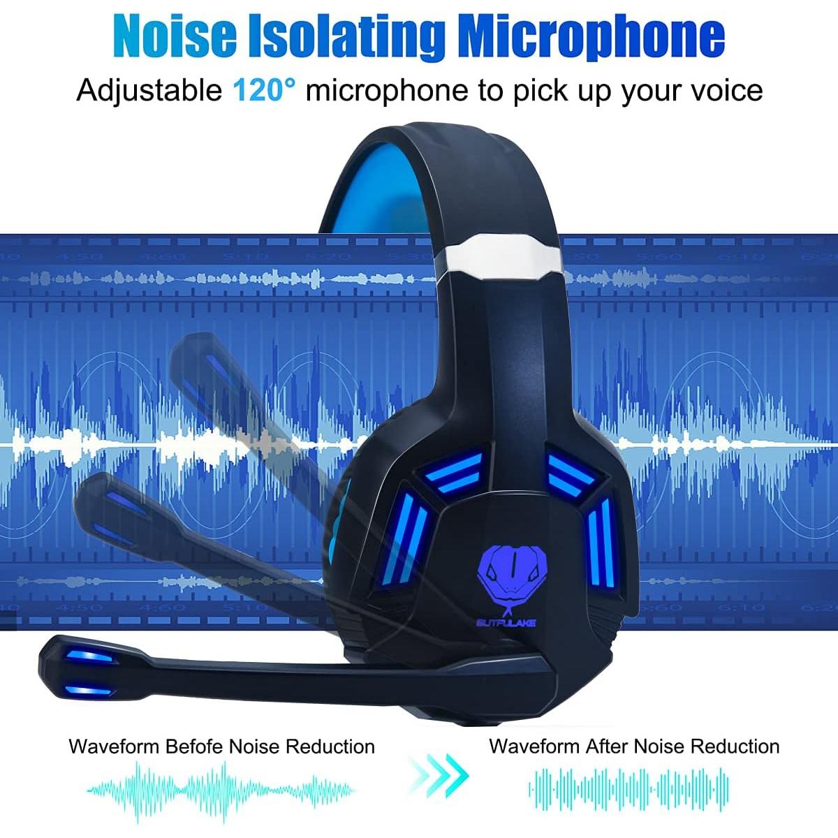 Auriculares Gaming GH-4 HaiDiKaiSi con Micrófono y LED