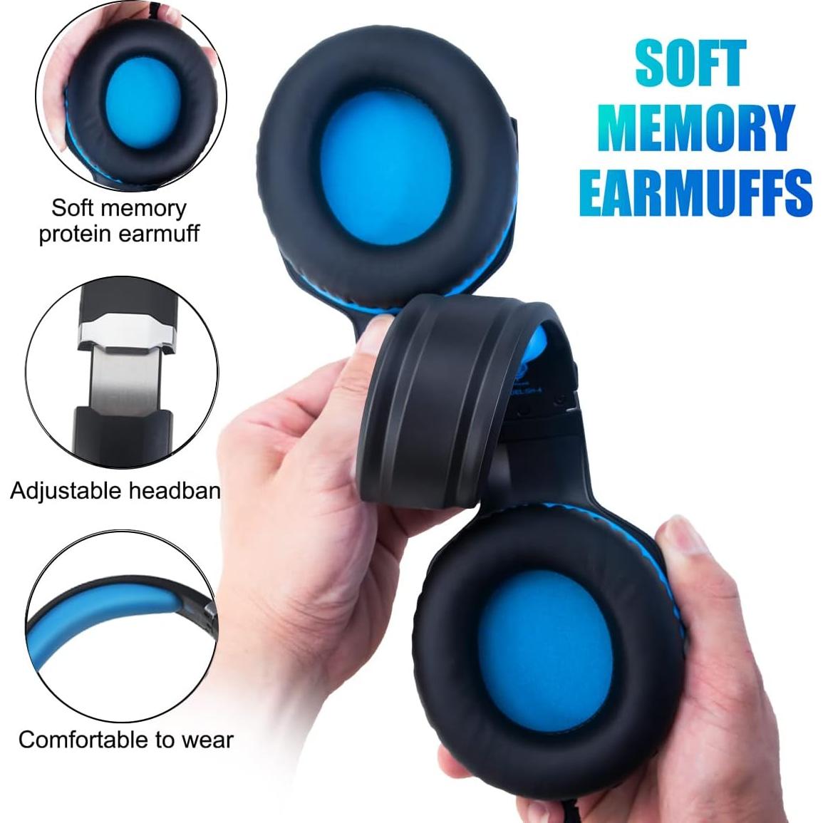 Auriculares Gaming GH-4 HaiDiKaiSi con Micrófono y LED