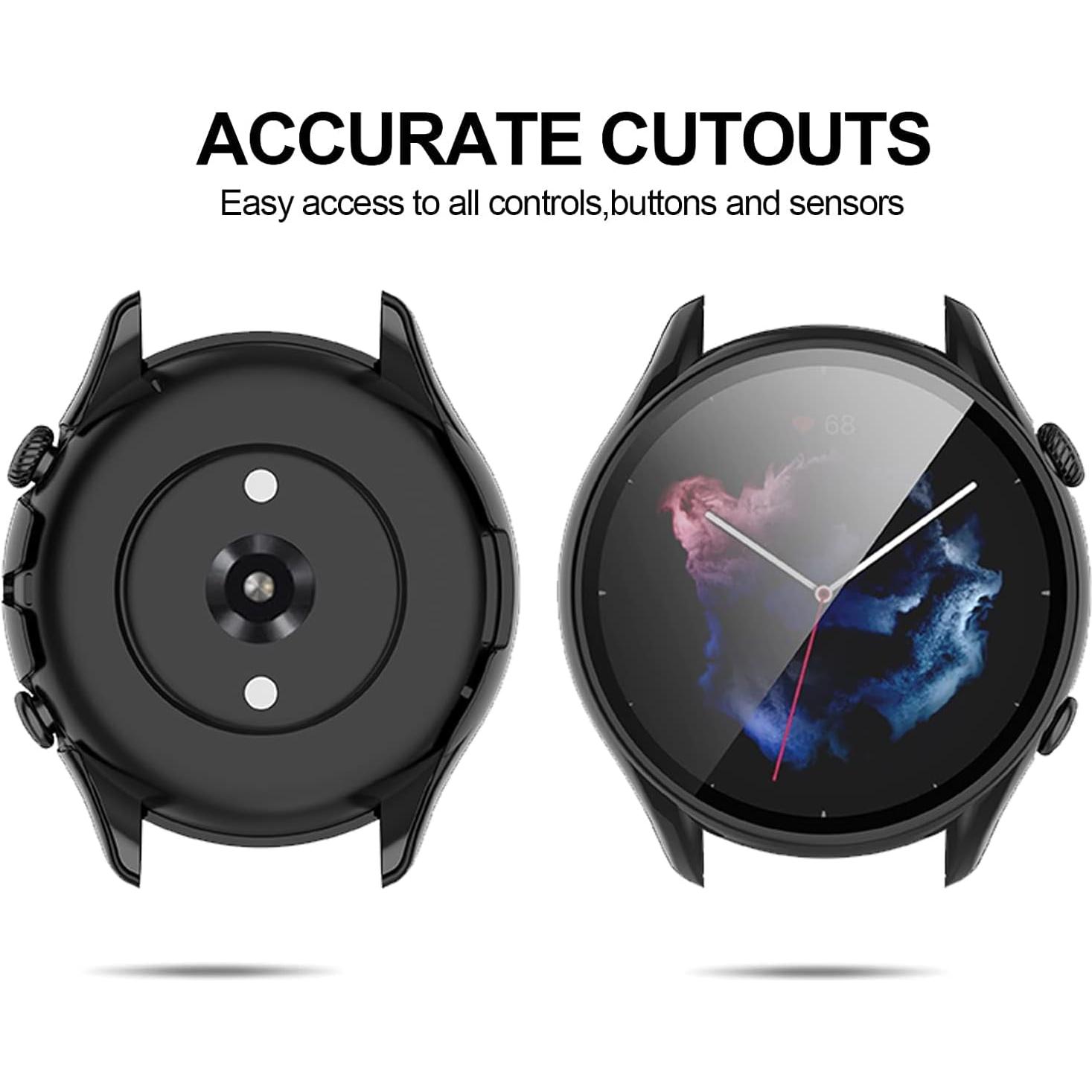 Funda E ECSEM para Amazfit GTR 3 y GTR 3 Pro, Negro