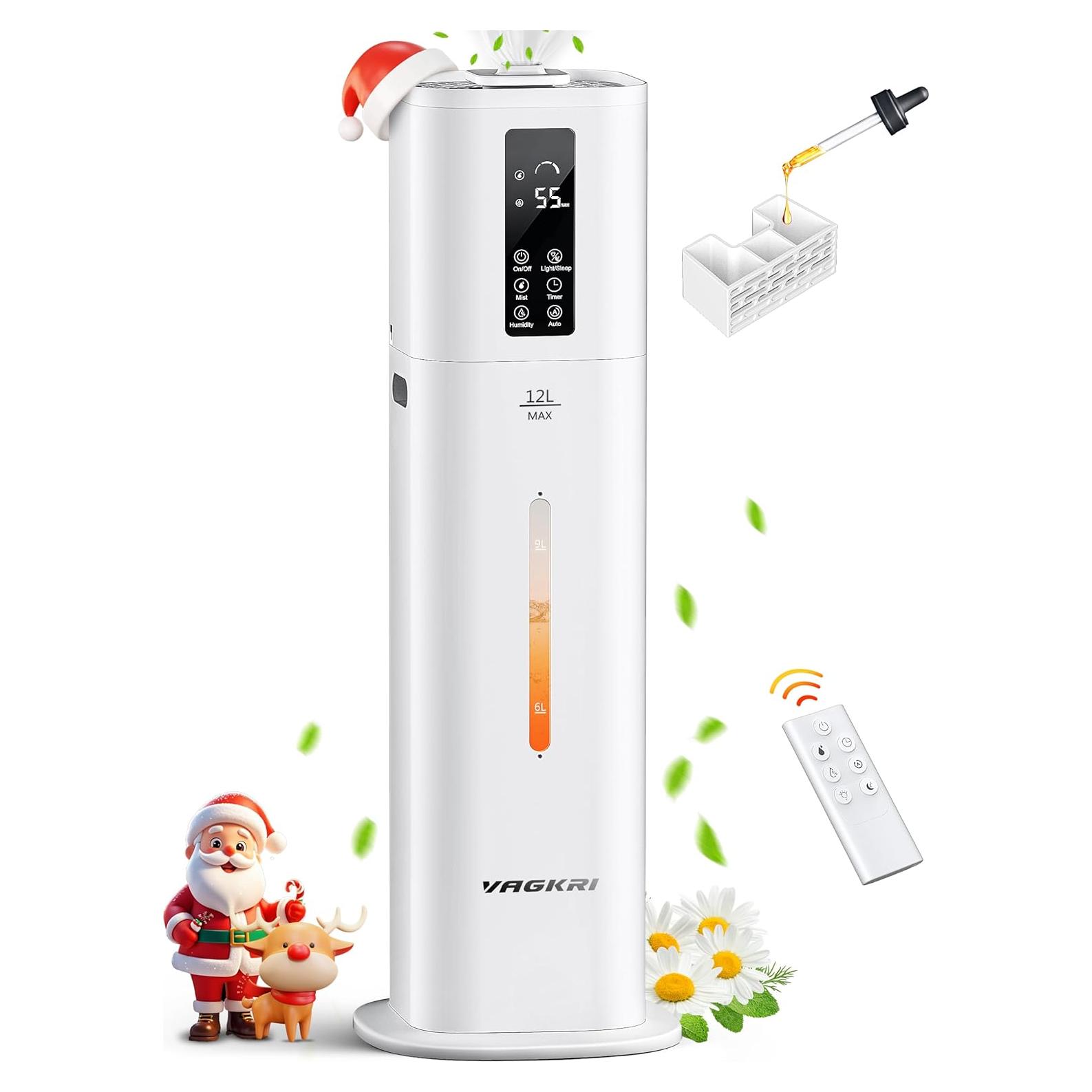 Humidificador Ultrasonico VAGKRI 12L para Habitaciones Grandes