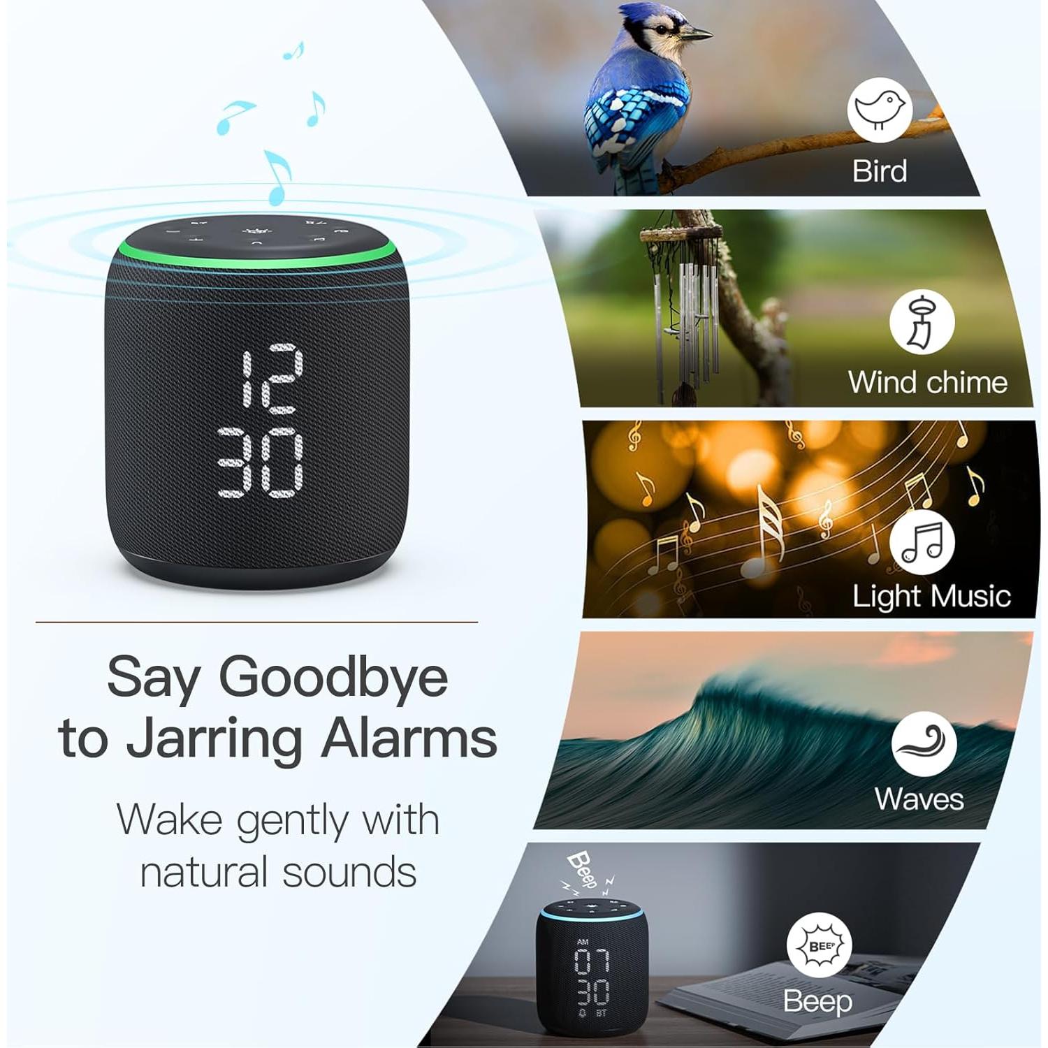 Reloj Despertador Bluetooth REACHER KL6 con Ruido Blanco