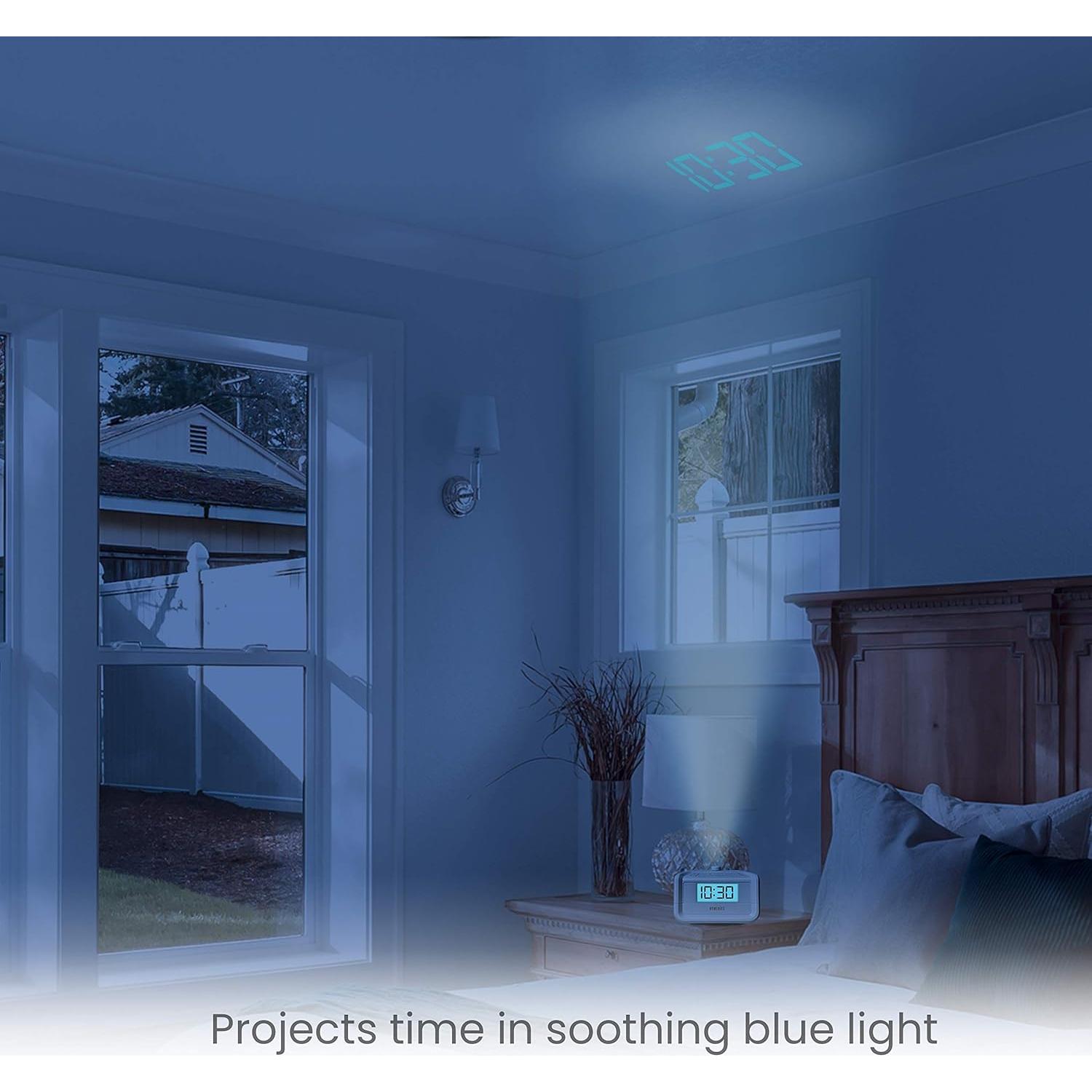 Reloj Despertador Digital FM HoMedics SS-4520 con Proyector