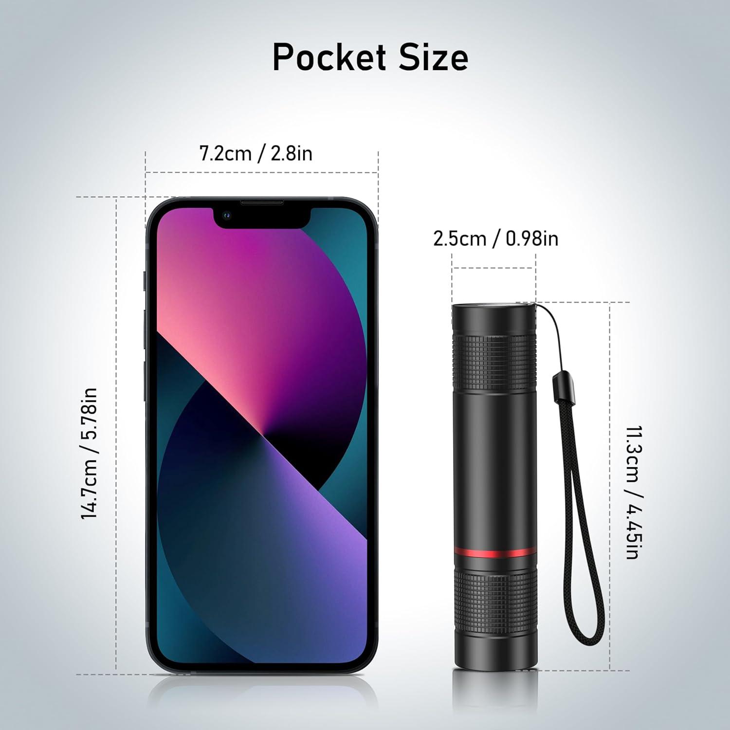 Linterna Recargable Blukar K9132 LED Zoomable 1800mAh