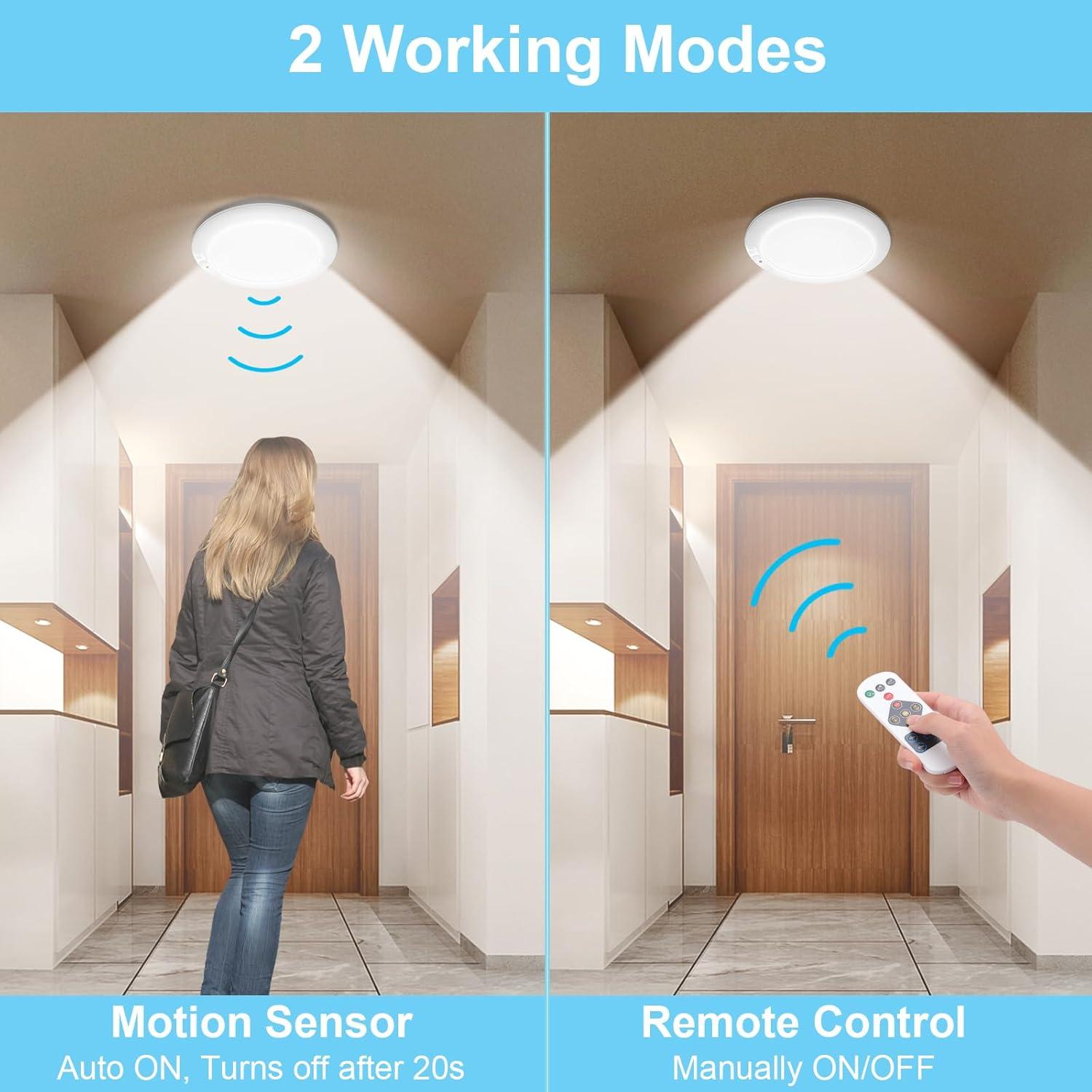 Luz de Techo LED Recargable Lineway 19.05 cm con Sensor