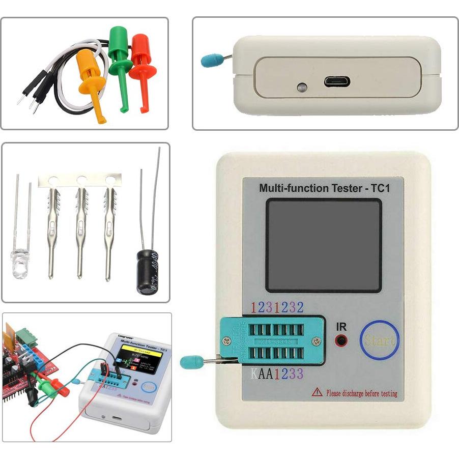 Probador Multifuncional LCR-TC1 Grandes Olas 3.5" Pantalla Colorida