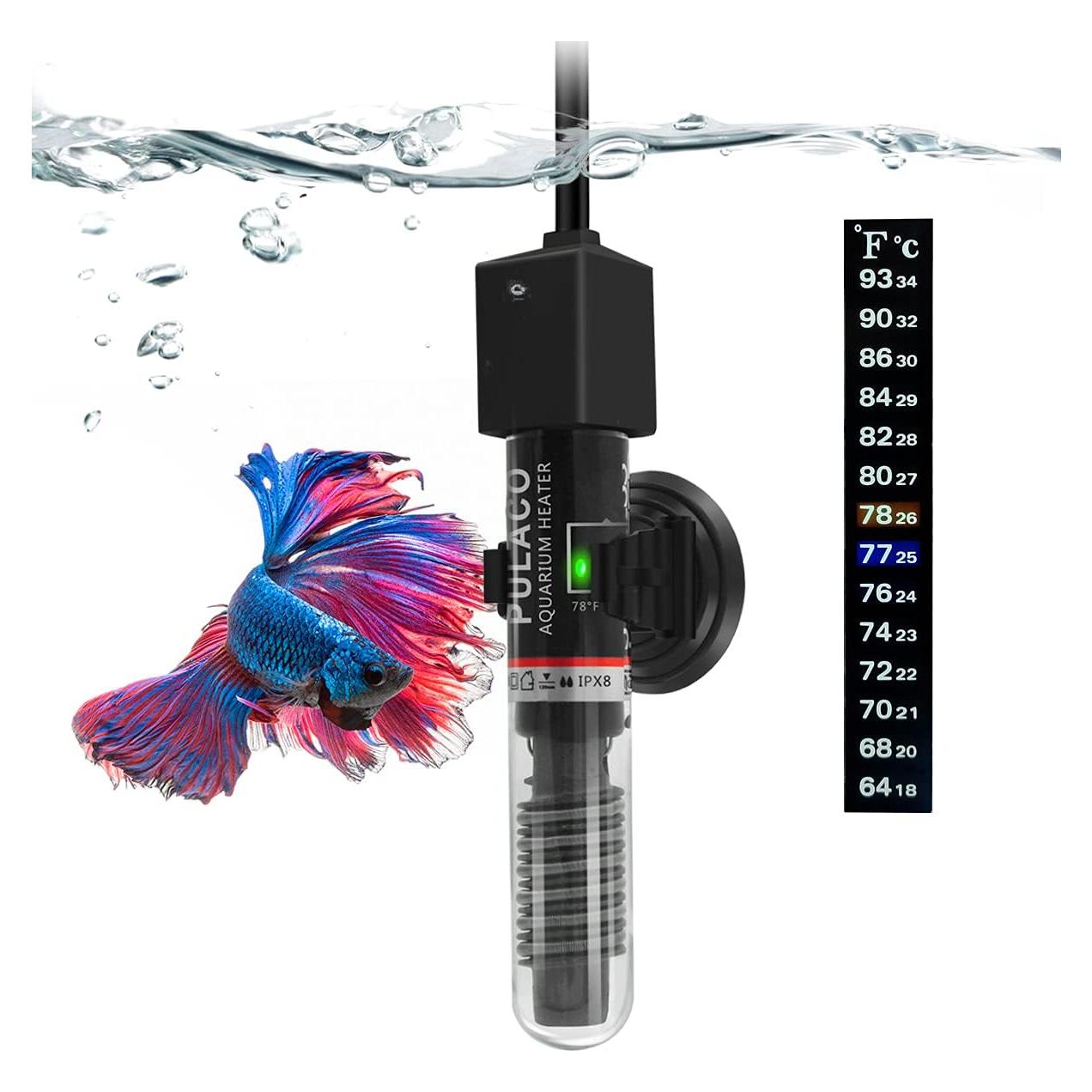 Calentador Submersible PULACO 25W para Acuario 22.7L