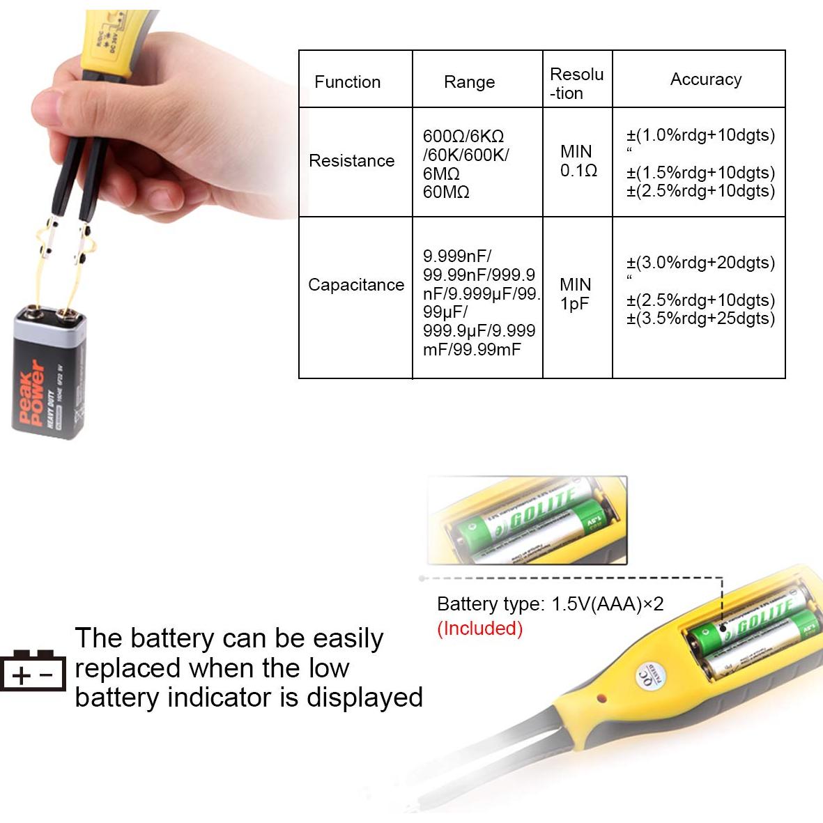 Multímetro Digital AOPUTTRIVER AP-990C SMD 6000 Cuentas