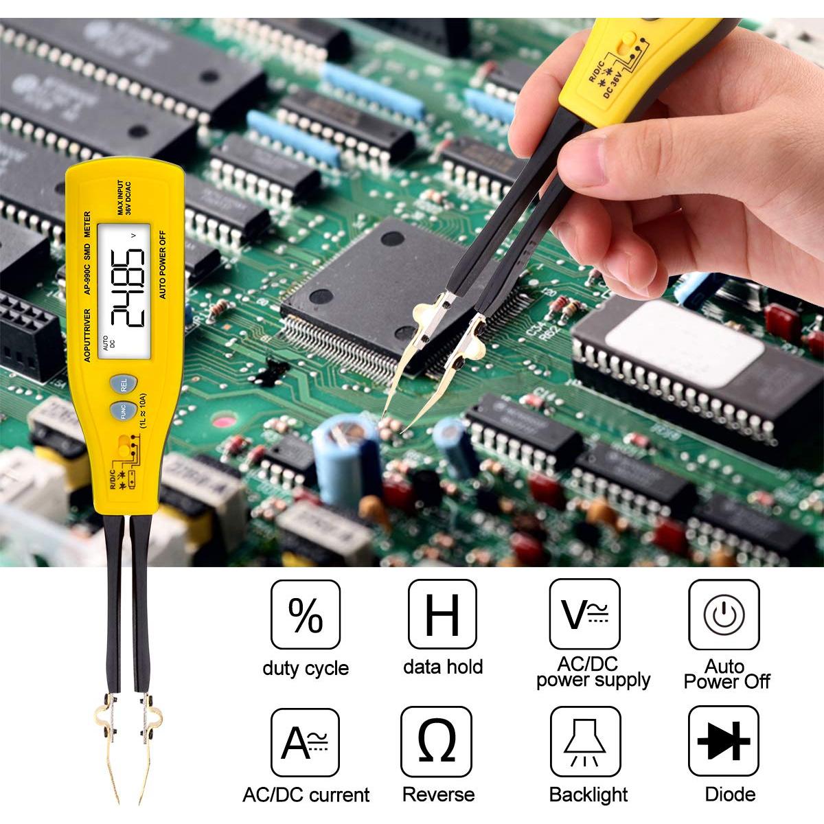 Multímetro Digital AOPUTTRIVER AP-990C SMD 6000 Cuentas