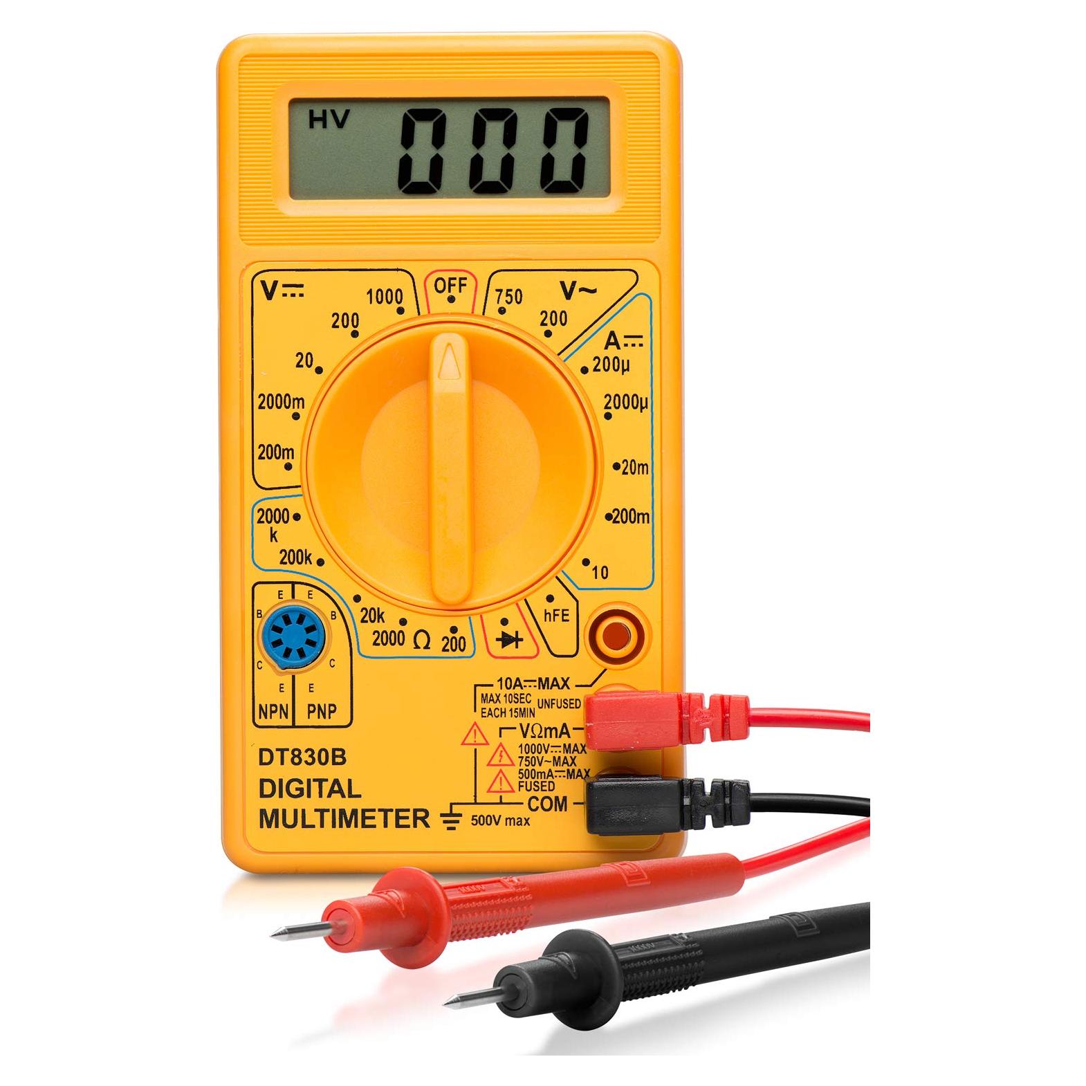 Multímetro Digital HILTEX 40508 con Pantalla Grande