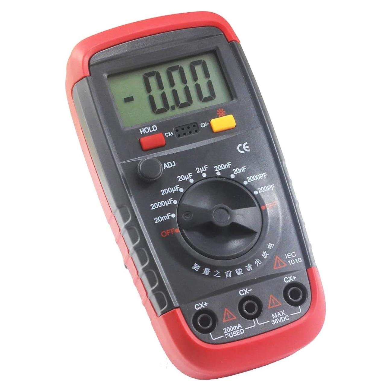 Digital Capacitance Meter 1999 Count Capacitor Tester 0.1pF - 20000uF with LCD Backlight
