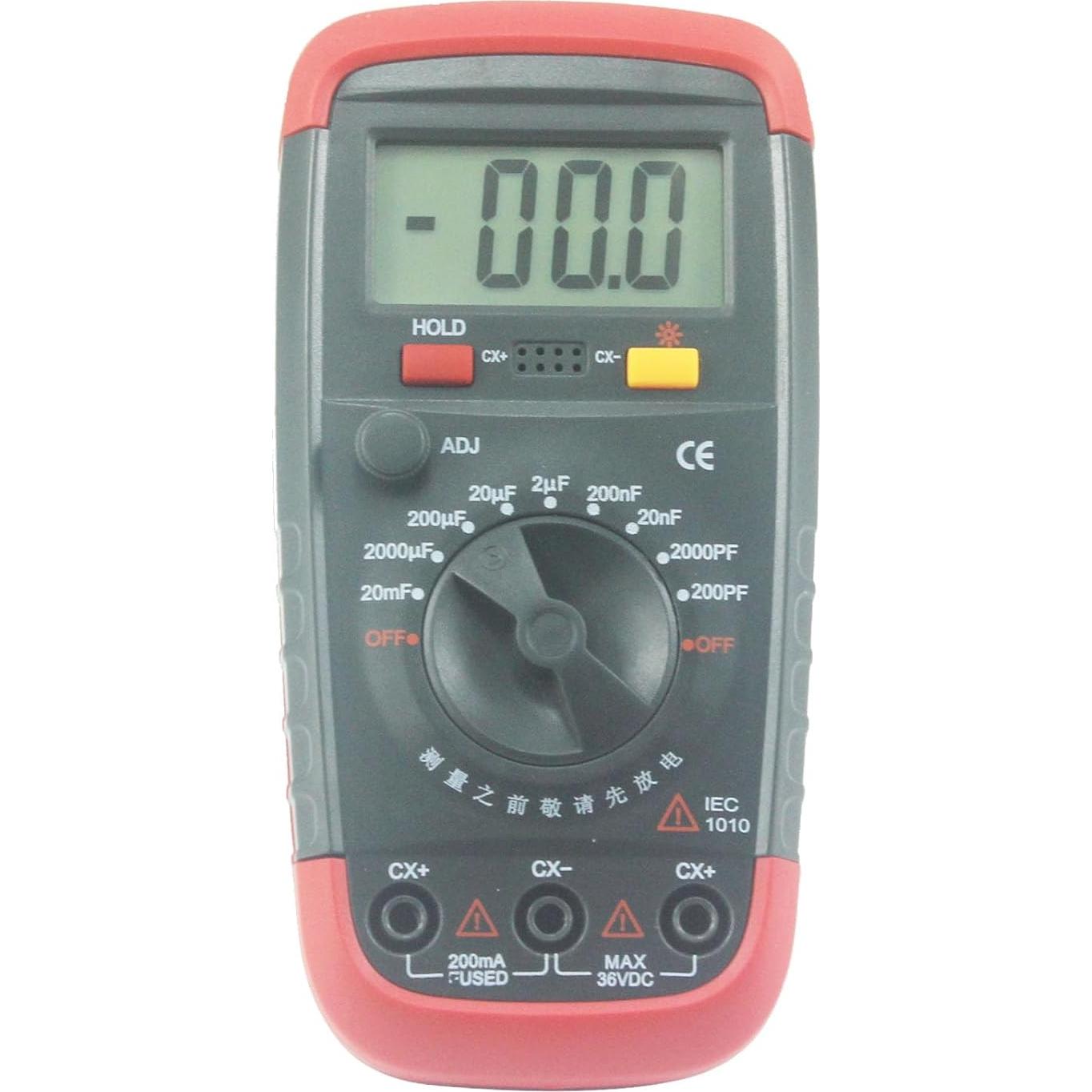 Digital Capacitance Meter 1999 Count Capacitor Tester 0.1pF - 20000uF with LCD Backlight