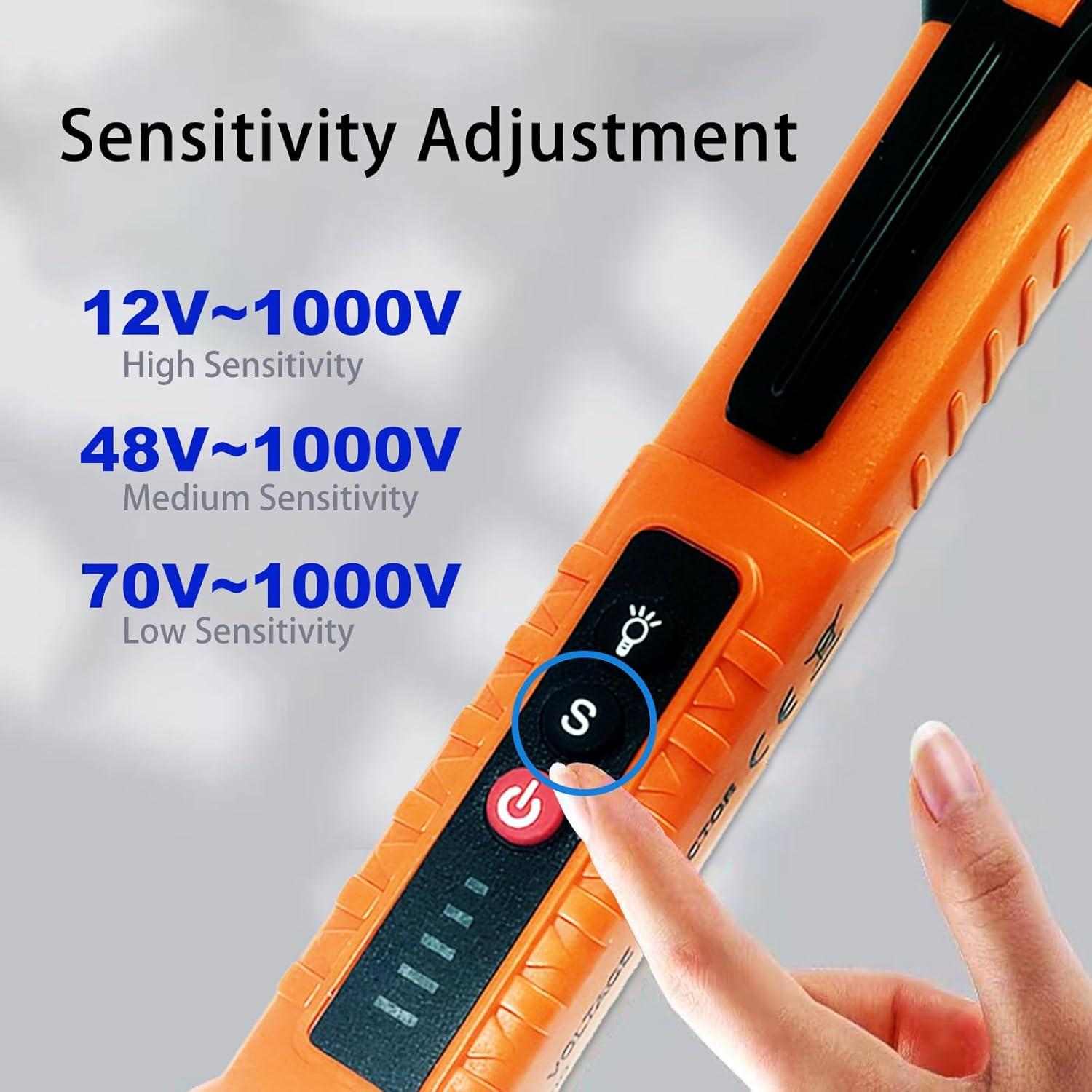 Probador de Voltaje Sin Contacto MXCOIRTP MT01 12V-1000V Naranja