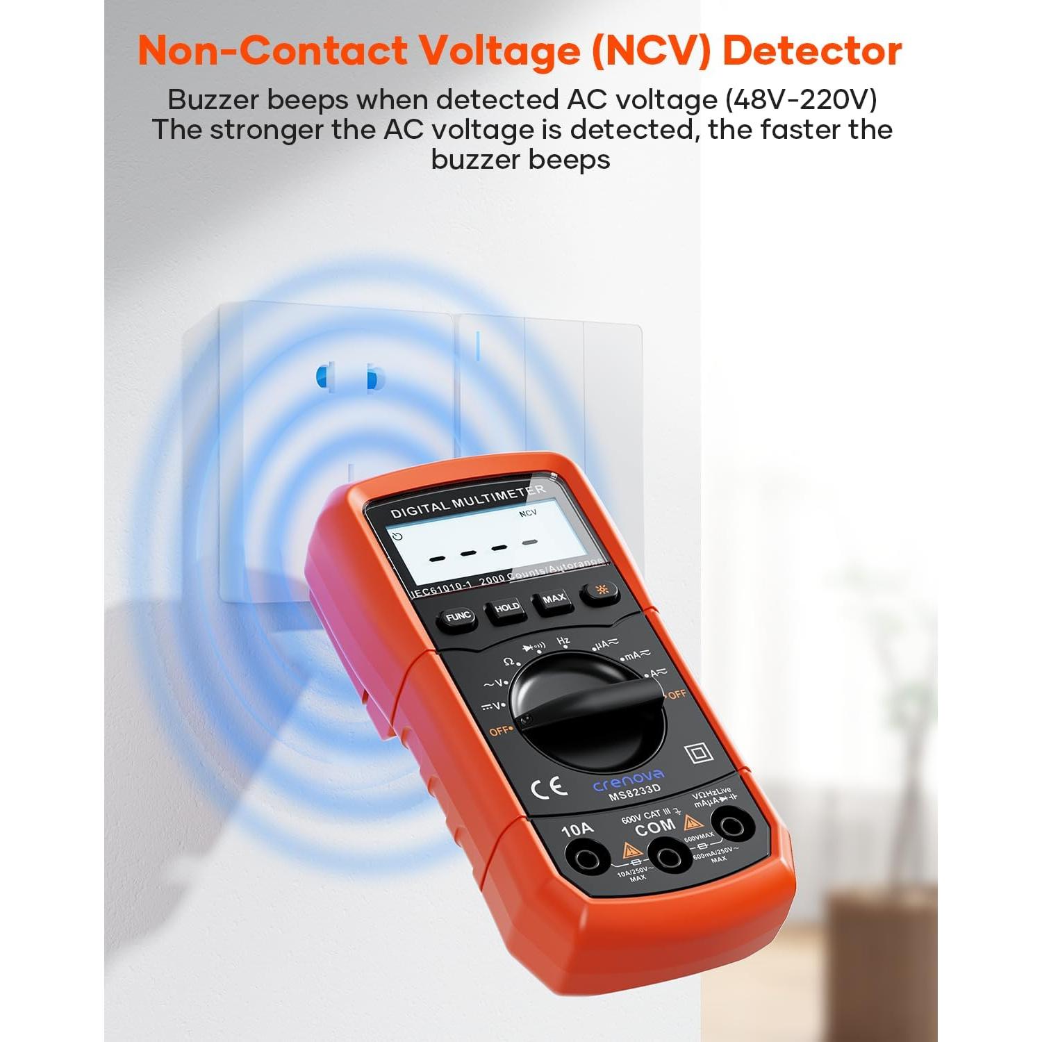 Multímetro Digital Crenova MS8233D 6000 Cuentas AC/DC