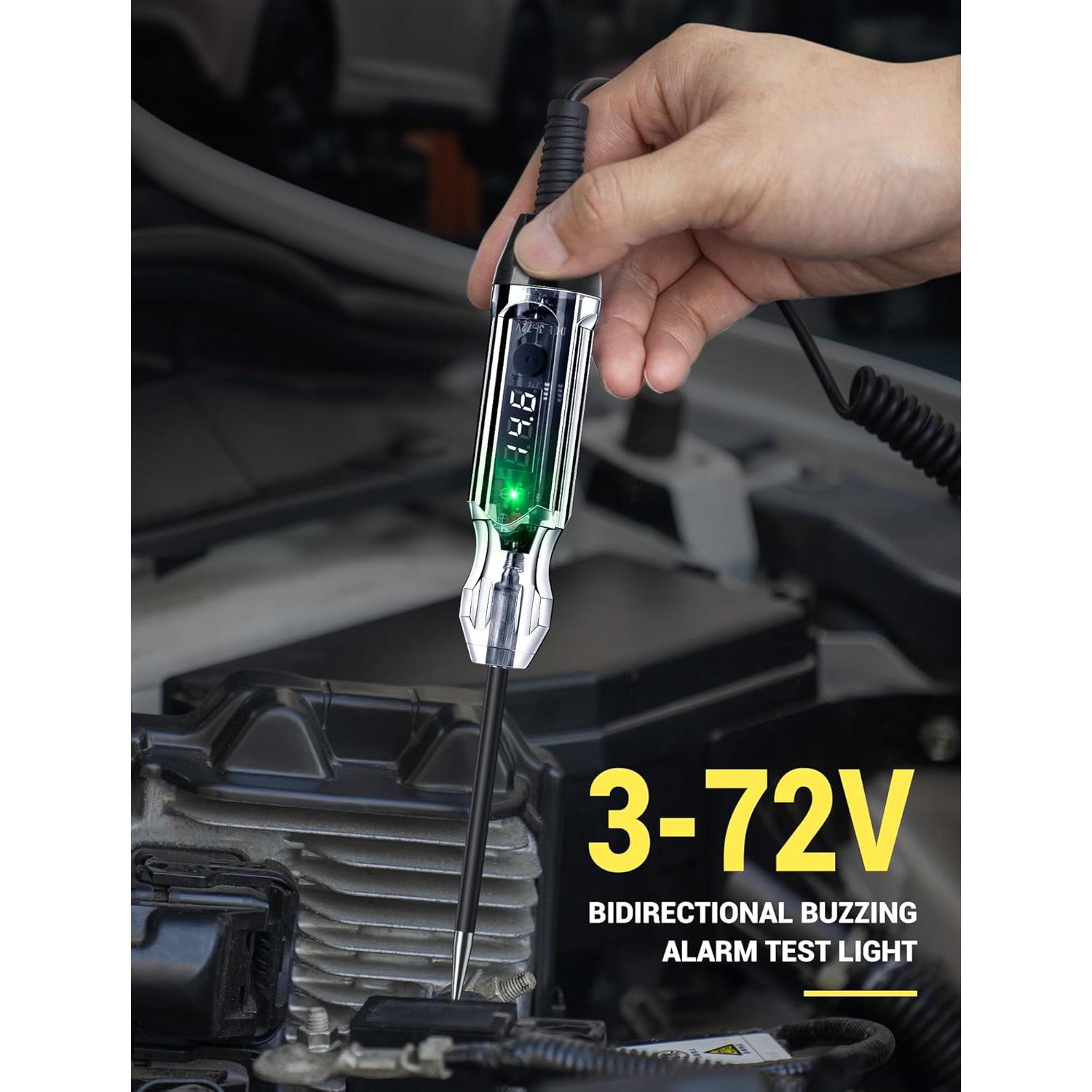 Probador de Circuito Automotriz EVOULTES 3-72V con Buzzer