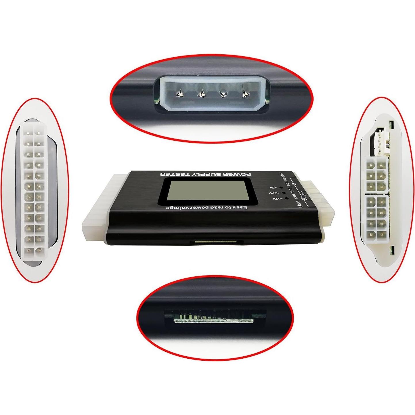 Probador de Fuente de Poder Fuhengli ATX 8-en-1 LCD 1.8''