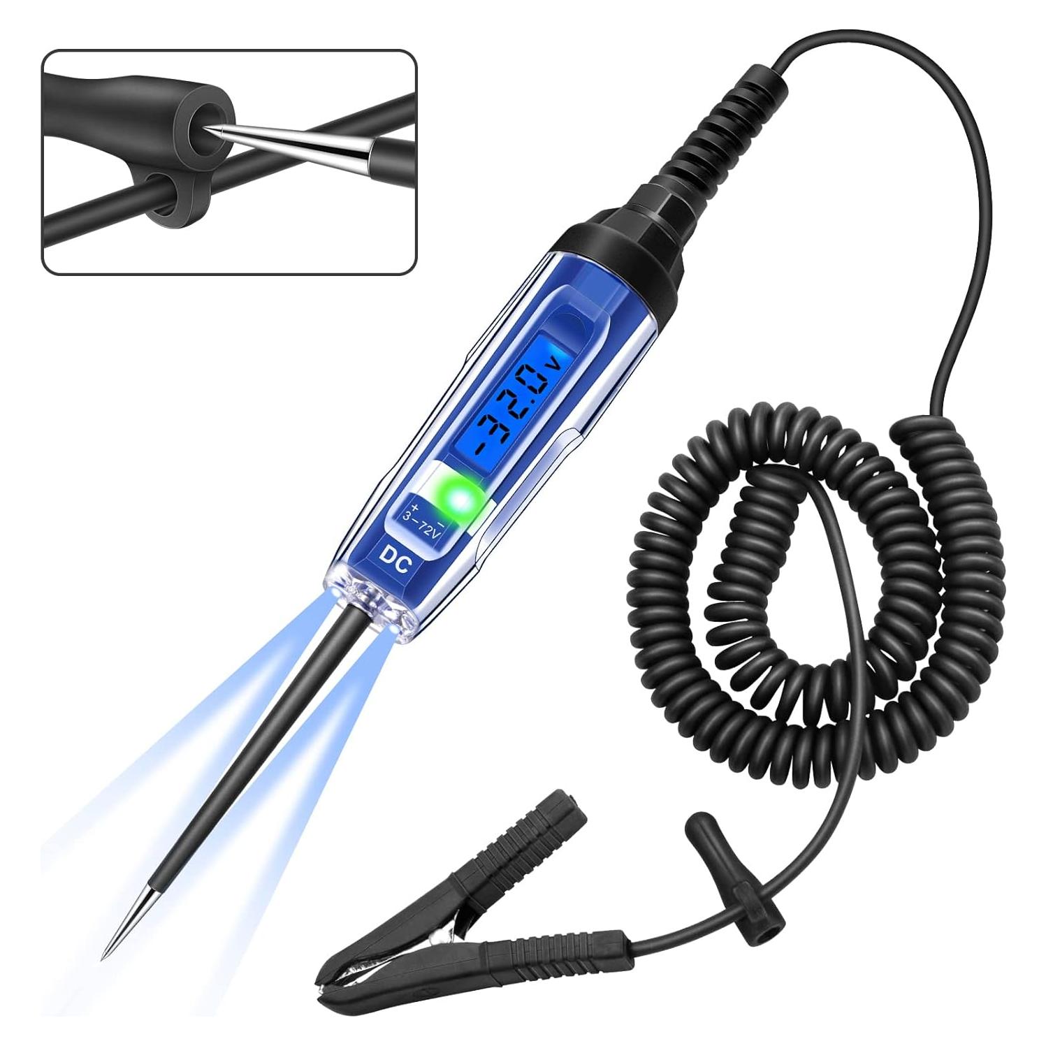 Probador de Circuitos Automotriz WINAMOO 3-72V con LCD