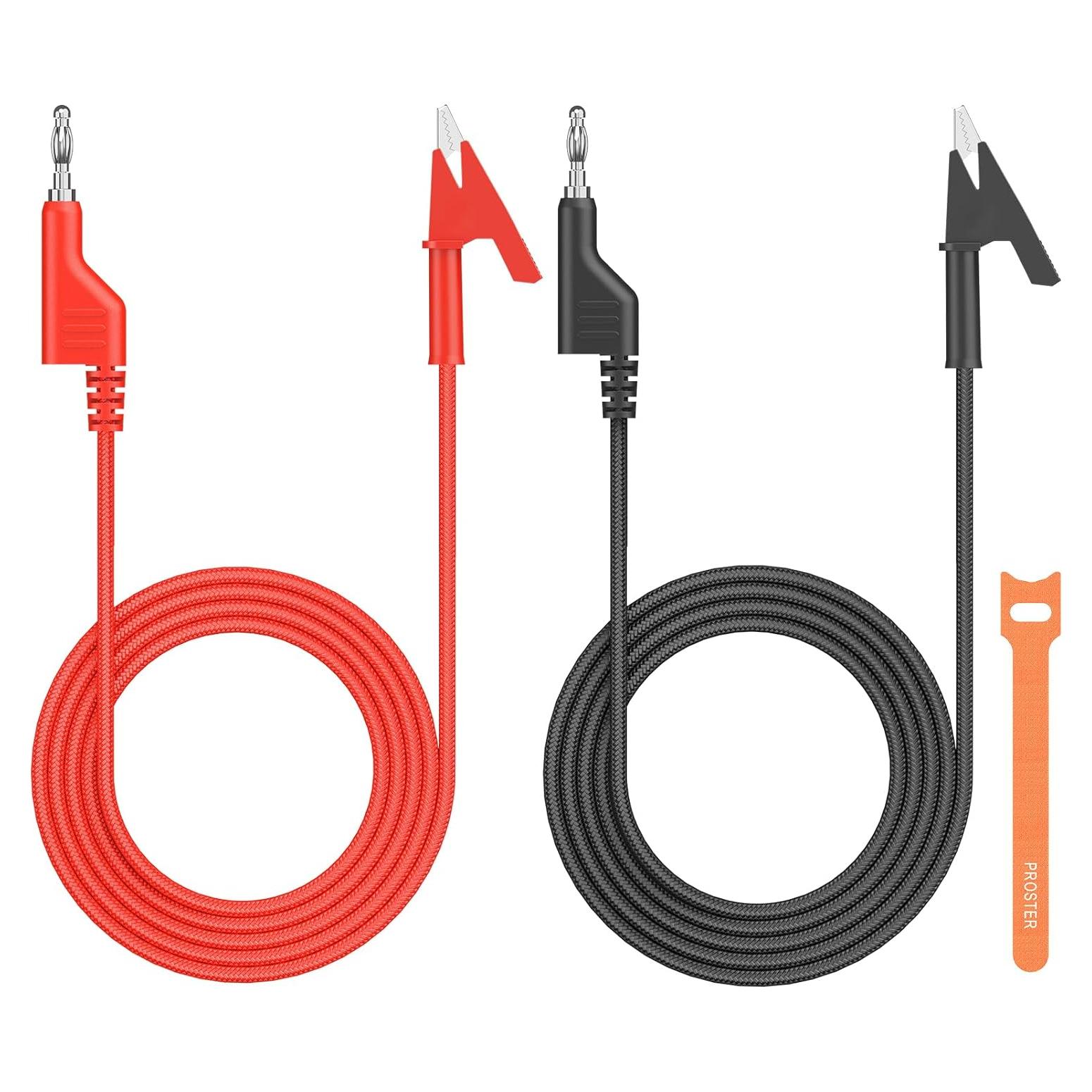 Cables de Prueba Proster 1.2m 20A 1000V Clip Cocodrilo