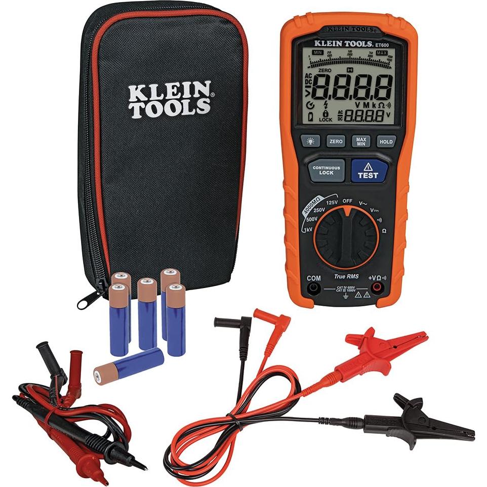 Multímetro Klein Tools ET600, Megohmmeter 4000MΩ 1000V