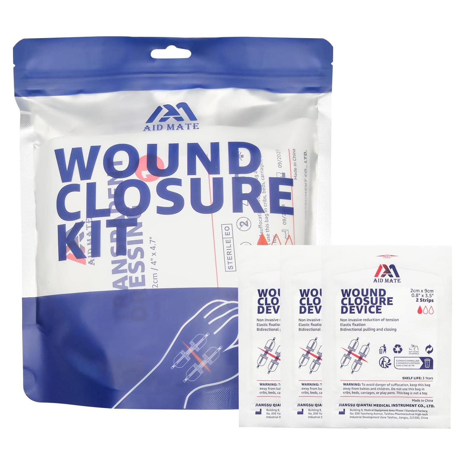 Kit de Cierre de Heridas AID MATE 6 Piezas Sin Suturas