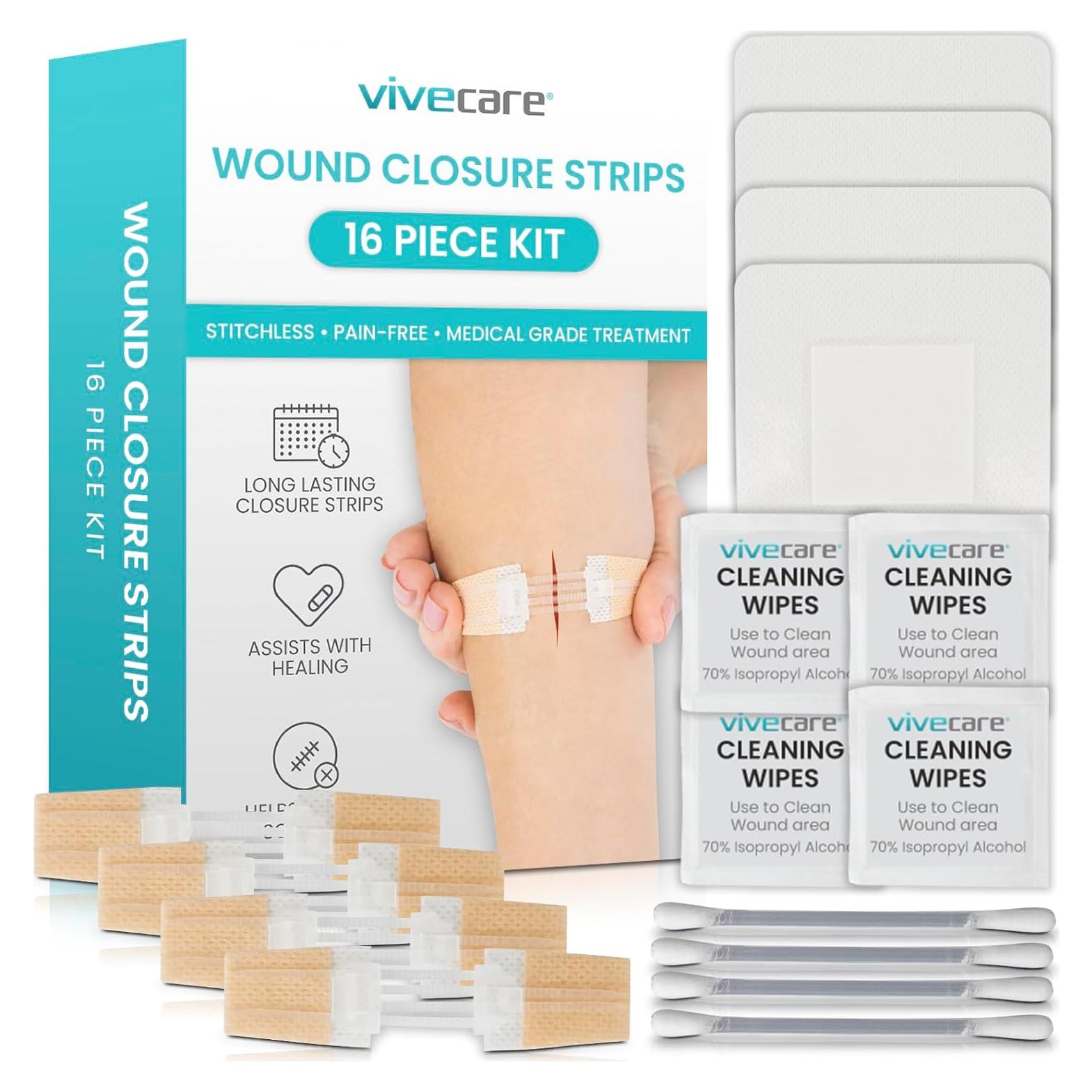 Kit de Cierre de Heridas ViveCare 4 Pcs - Vendajes Estériles