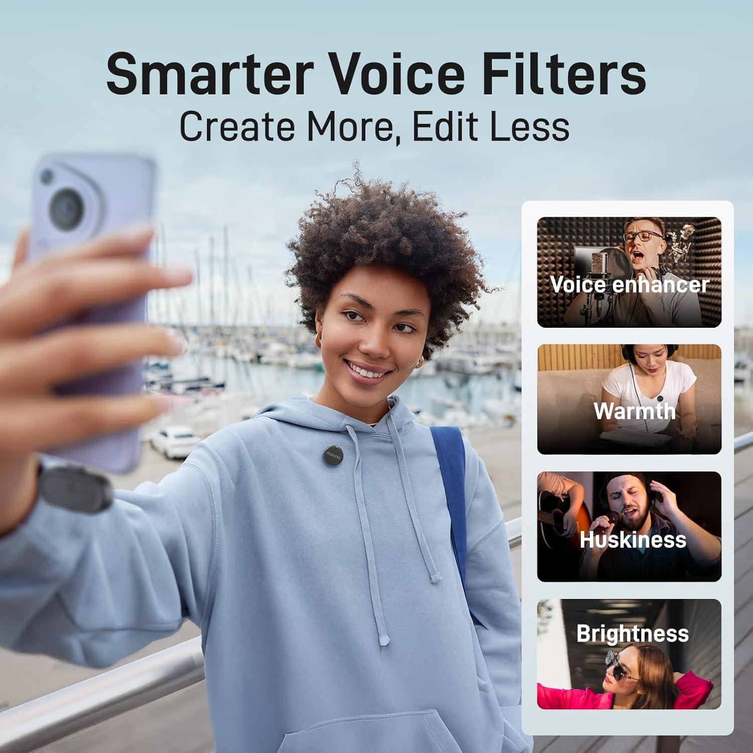 Micrófono Lavalier Inalámbrico MAONO Wave T5 48kHz 24bit