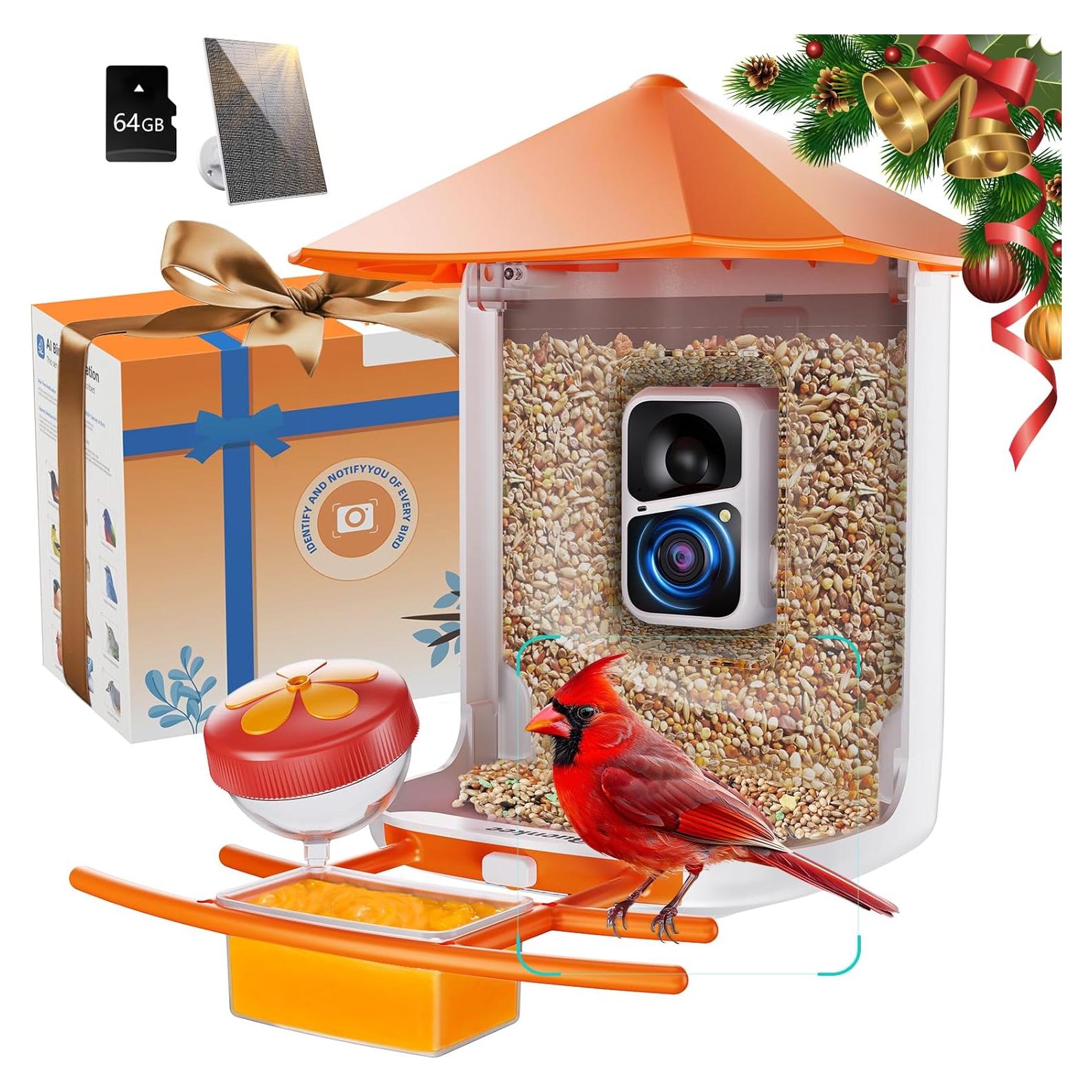 Comedero Inteligente para Aves Buenkee - 2K HD, Solar, 1.8L