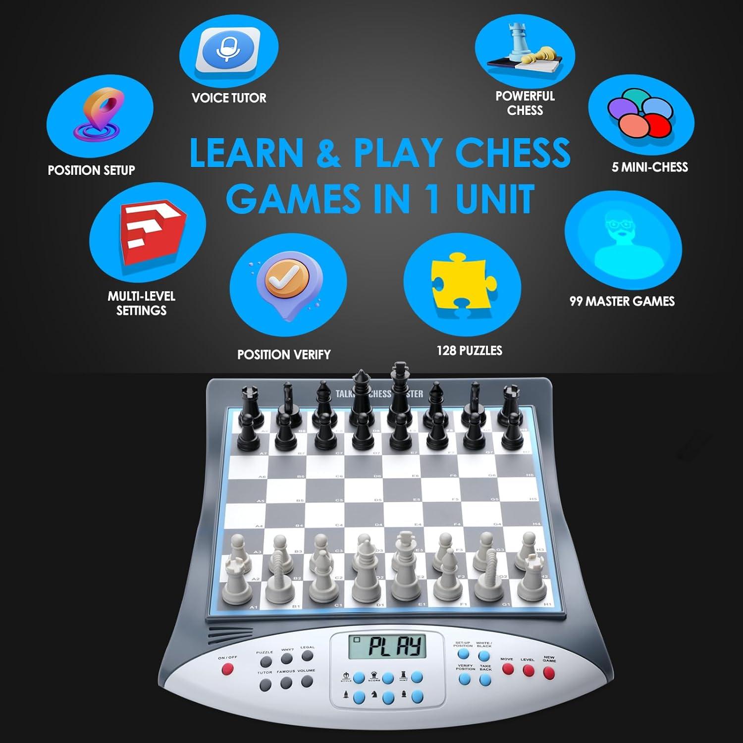 Juego de Ajedrez Electrónico Leveroam con Tutor de Voz AI