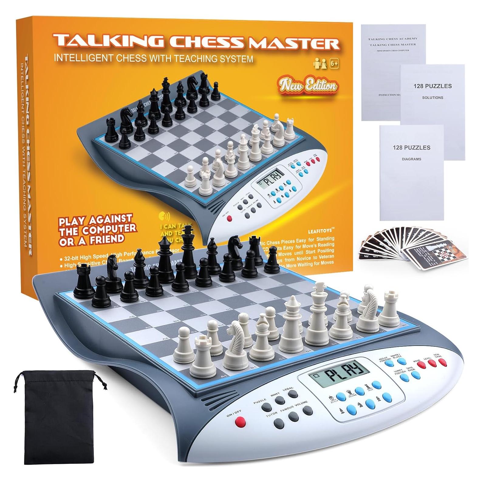 Juego de Ajedrez Electrónico Leafitoys Maestro Hablante ELO 2000