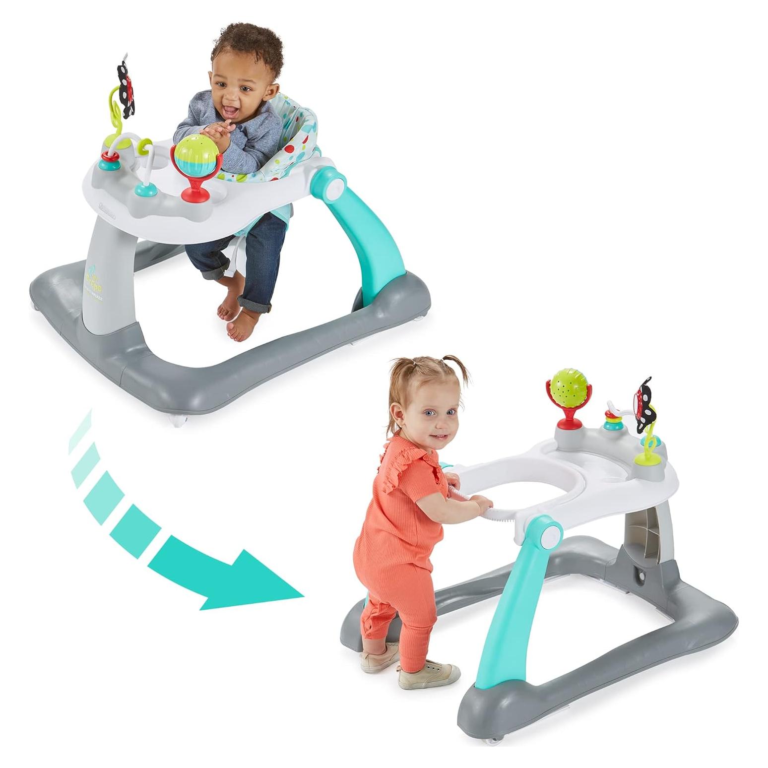 Andador Plegable Kolcraft Tiny Steps 2 en 1 para Bebés Burbujas