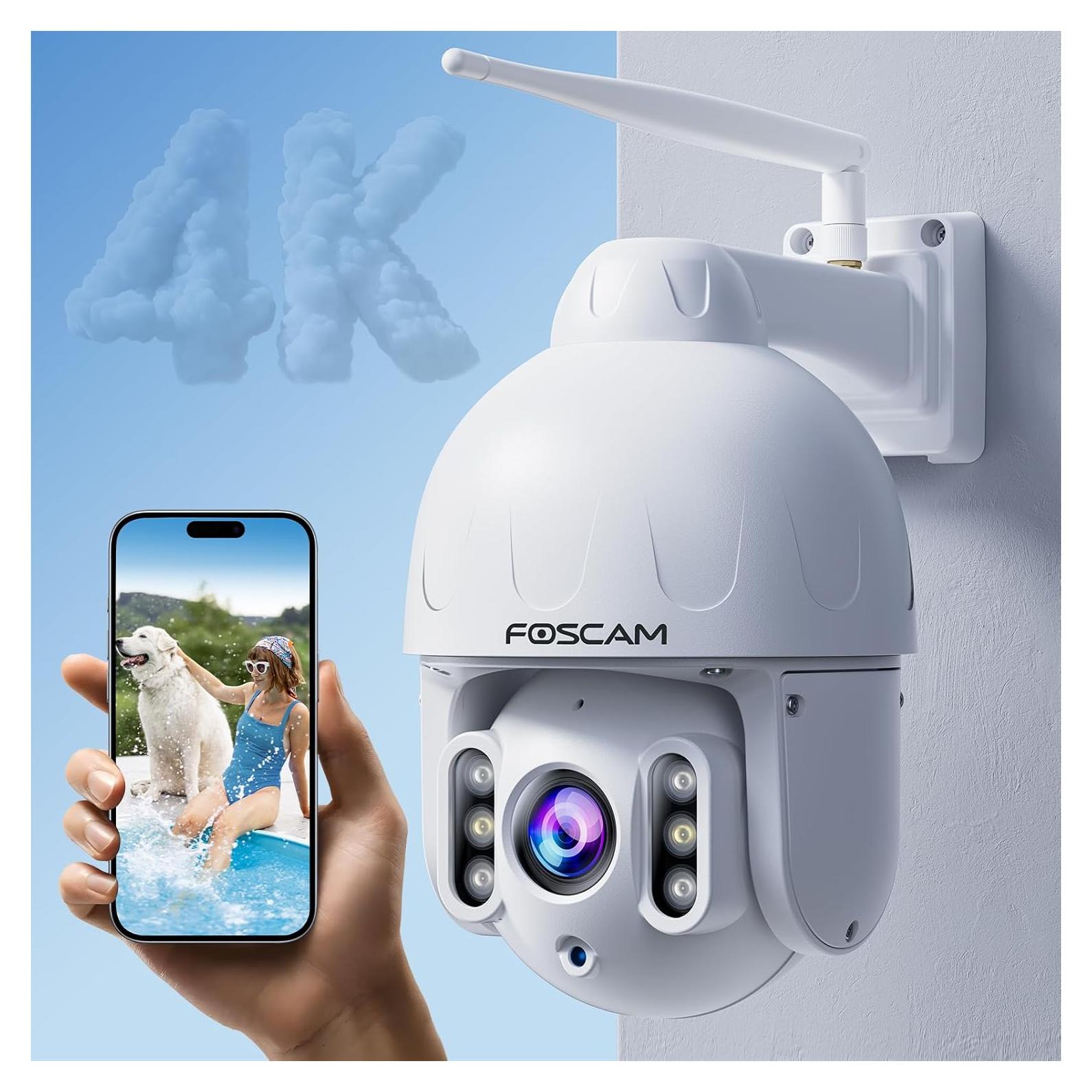 Cámara de Seguridad FOSCAM 4K Inalámbrica para Exterior AI