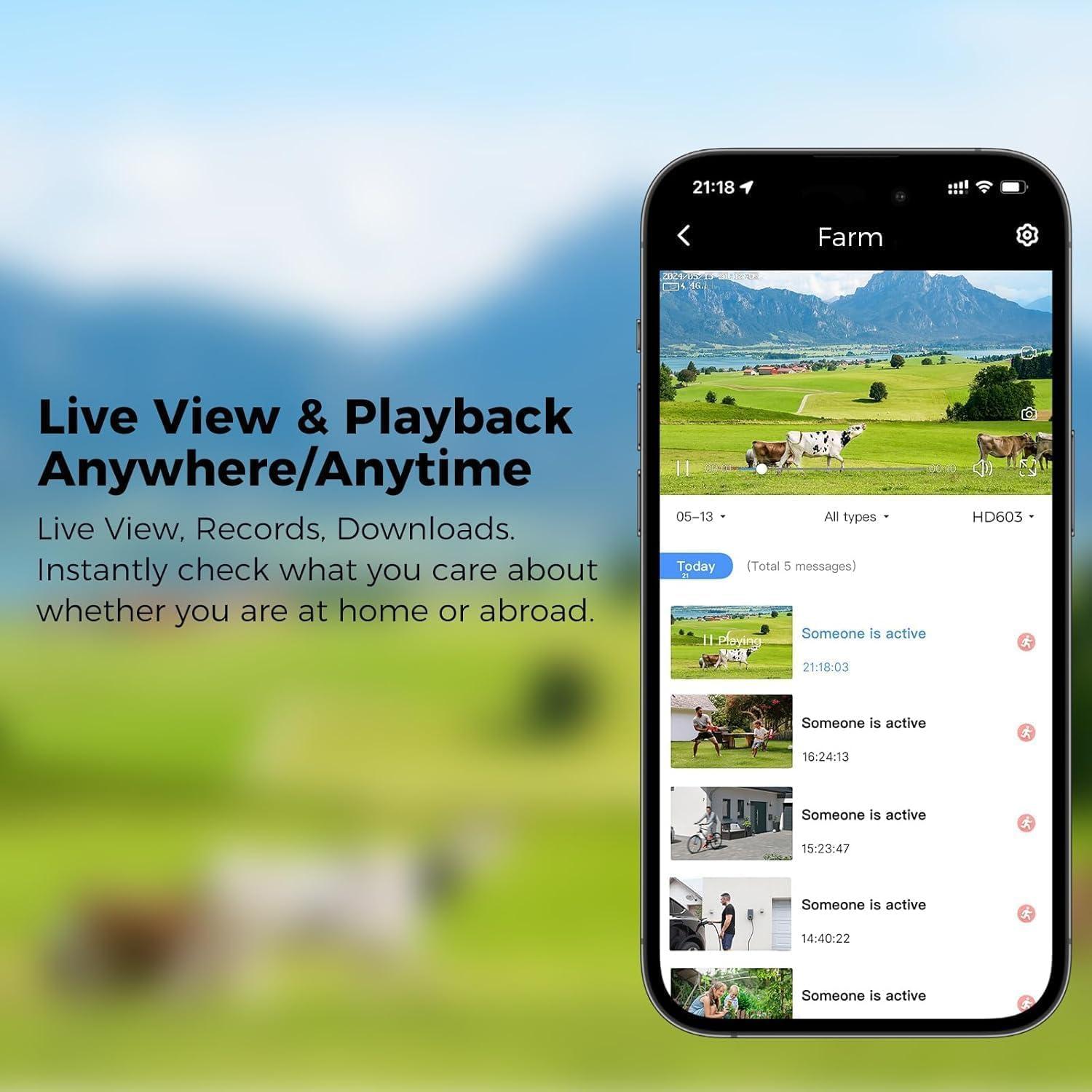 Cámara de Seguridad 4G Hiseeu Solar Exterior 2K HD