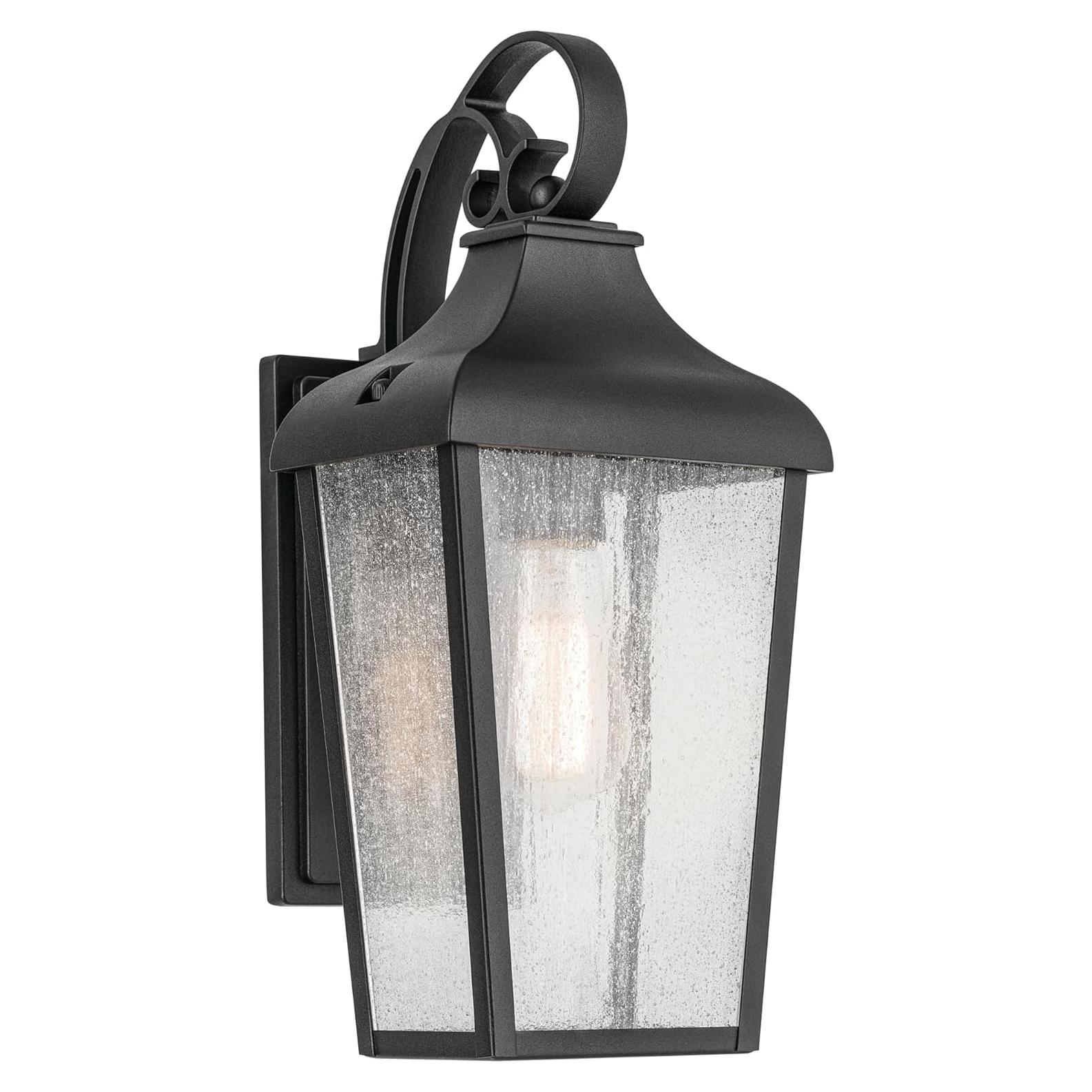 Lámpara de Pared Exterior Kichler Forestdale 1 Luz Negro