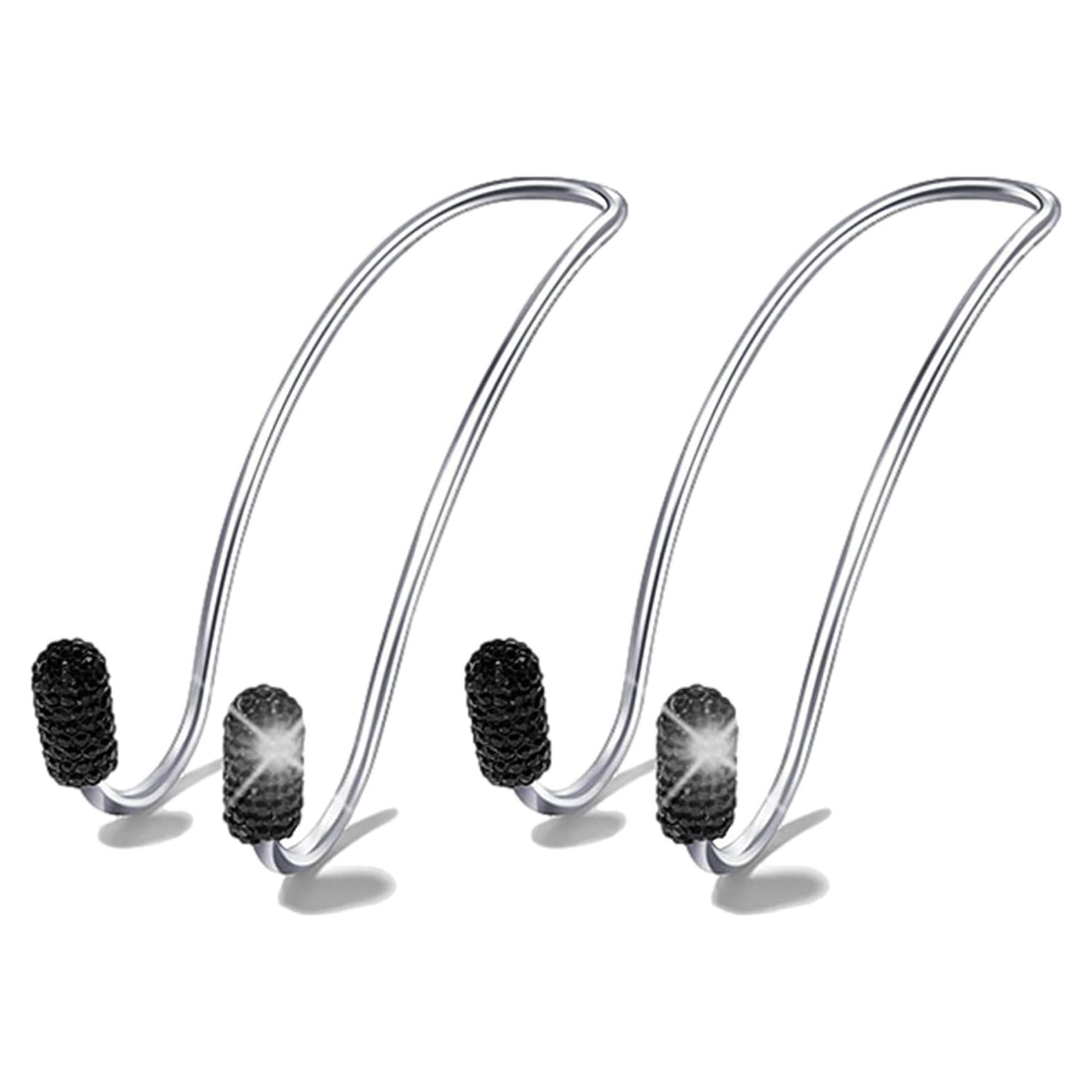 Ganchos de Reposacabezas de Coche Guoord 2 Pcs Negro