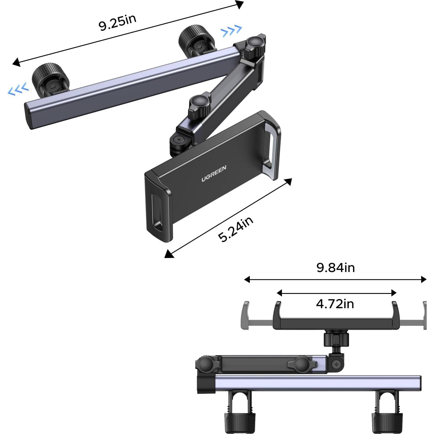 Soporte para Tableta UGREEN para Coche con Brazo Ajustable