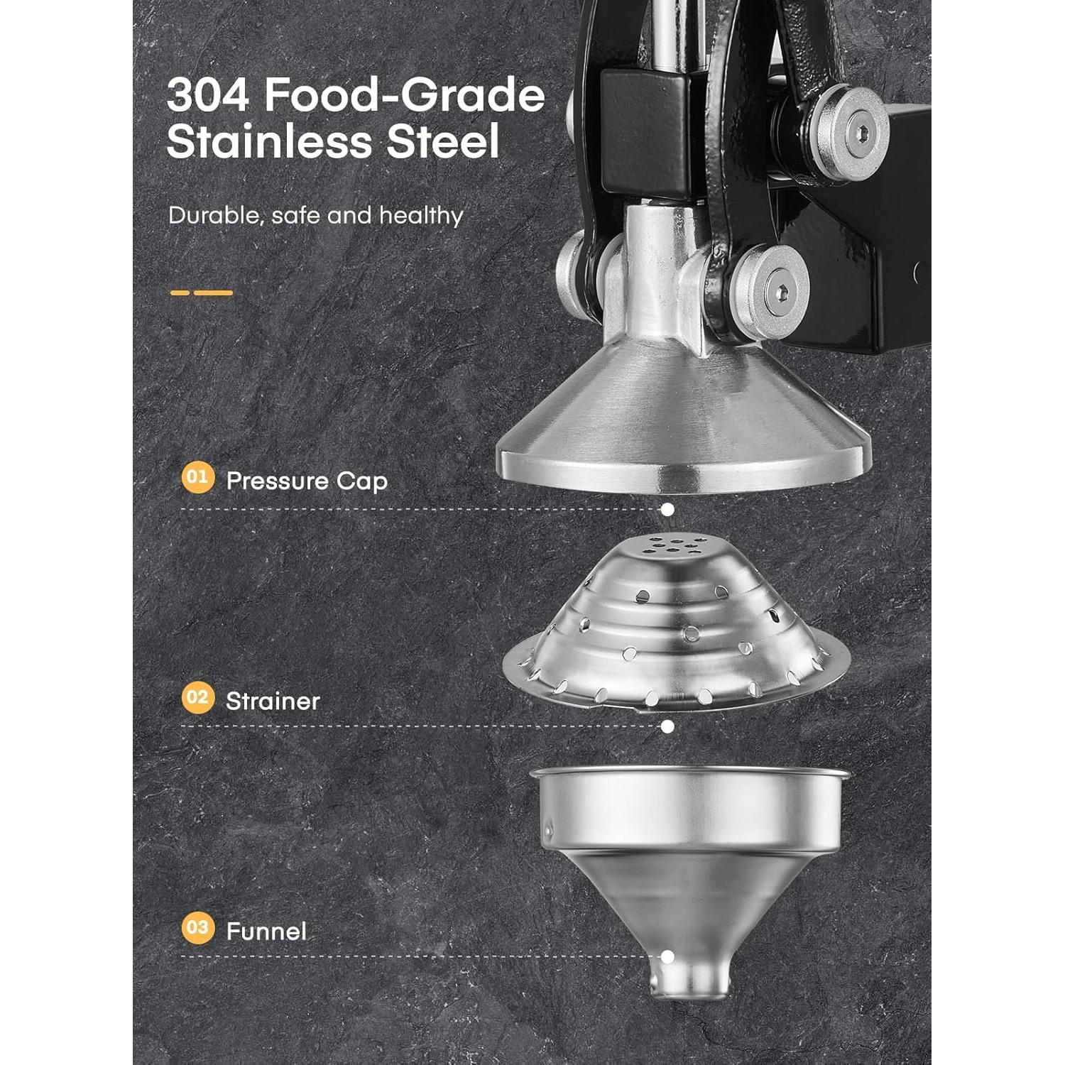 Exprimidor Manual FOHERE de Cítricos 400ml Acero Inoxidable