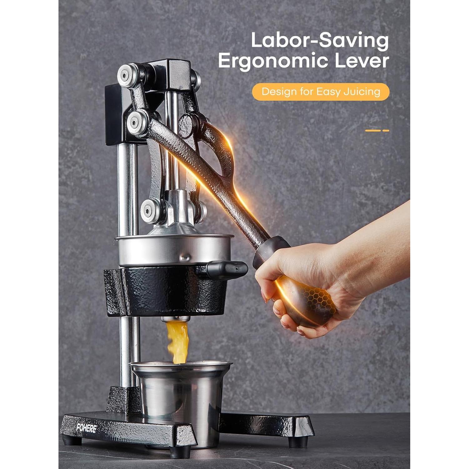 Exprimidor Manual FOHERE de Cítricos 400ml Acero Inoxidable