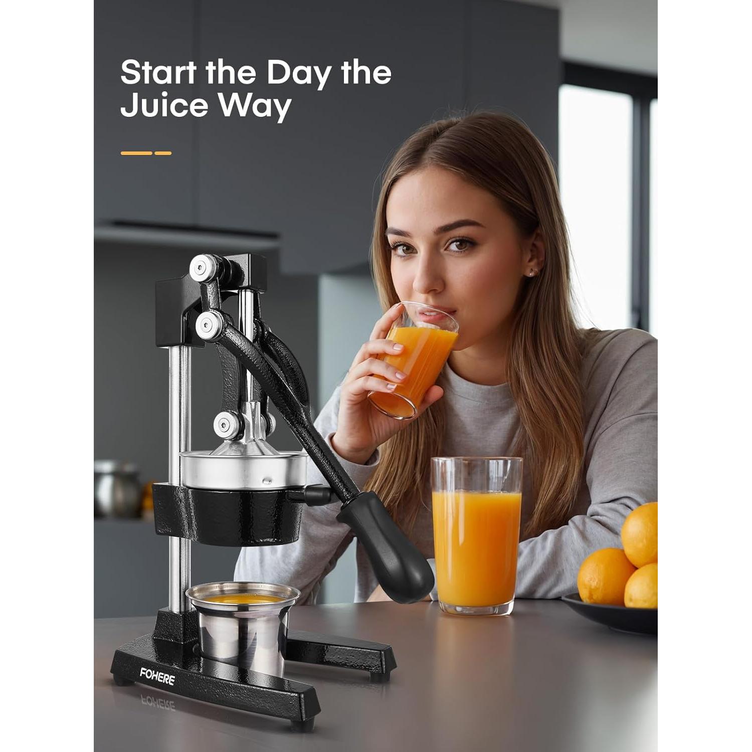 Exprimidor Manual FOHERE de Cítricos 400ml Acero Inoxidable