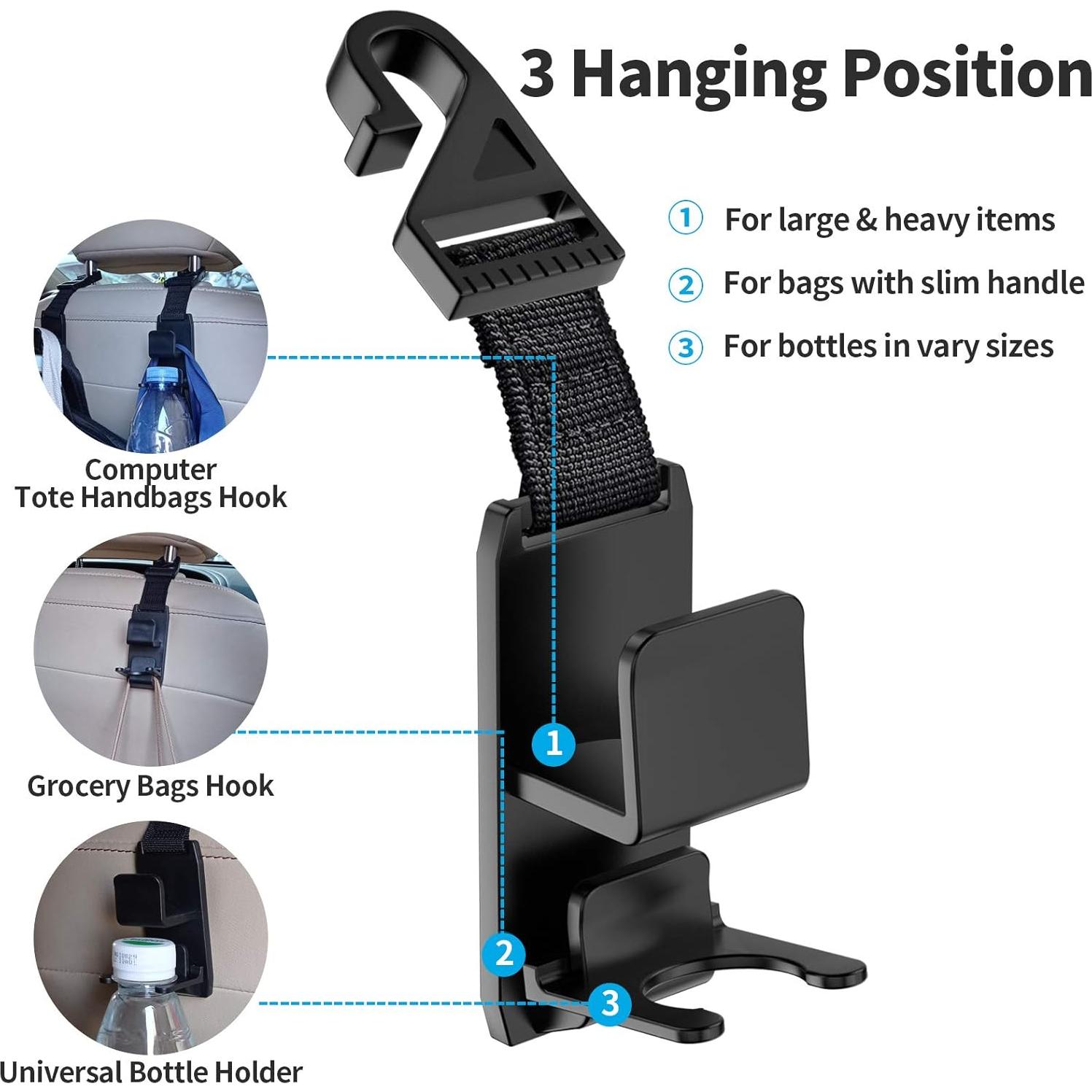 Gancho para Reposacabezas KOOPAO - Paquete de 4 Ganchos