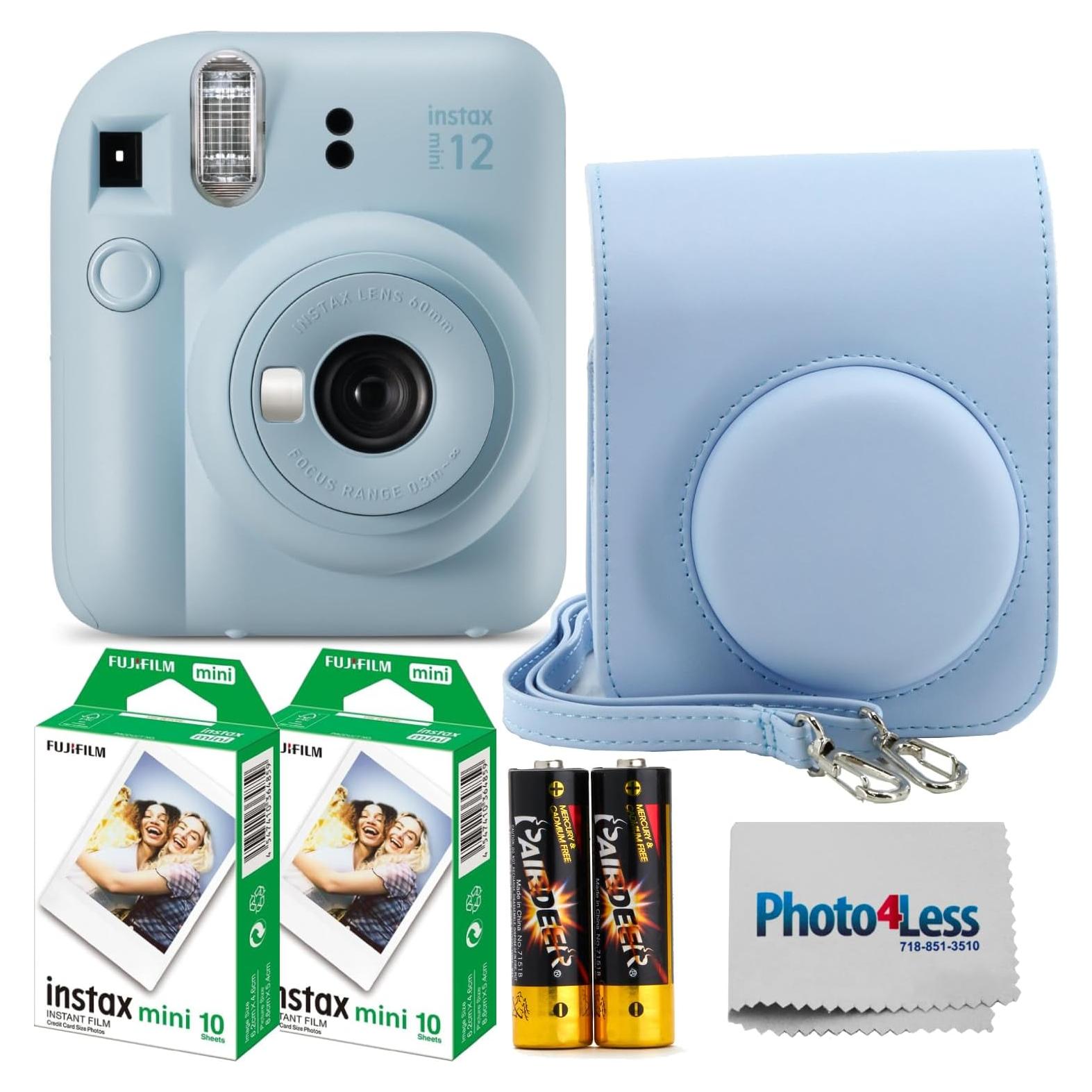 Cámara Instantánea Fujifilm Instax Mini 12 Azul Pastel + 20 Películas