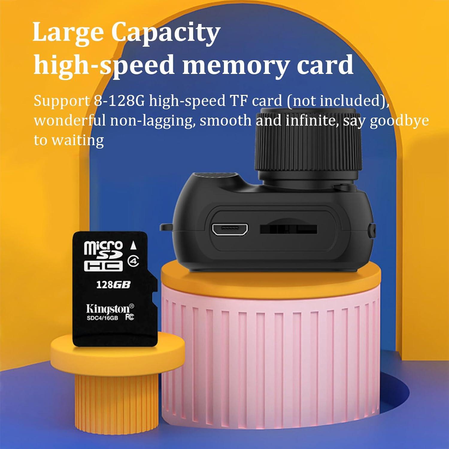 Digital Camera, 1080P Compact Selfie Camera with Keychain, 0.96 Inch HD Screen, Christmas Birthday Gifts for Girls, Boys and Wowen, 100 Mins Automatic Loop Recording