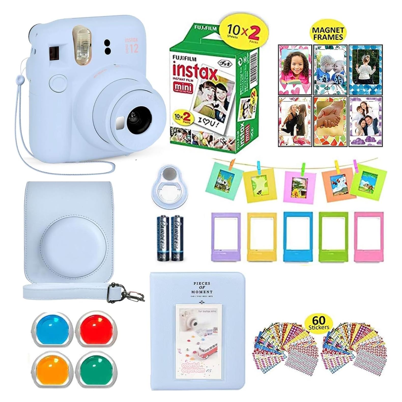 Cámara Instantánea Fujifilm Instax Mini 12 Azul + 20 Hojas