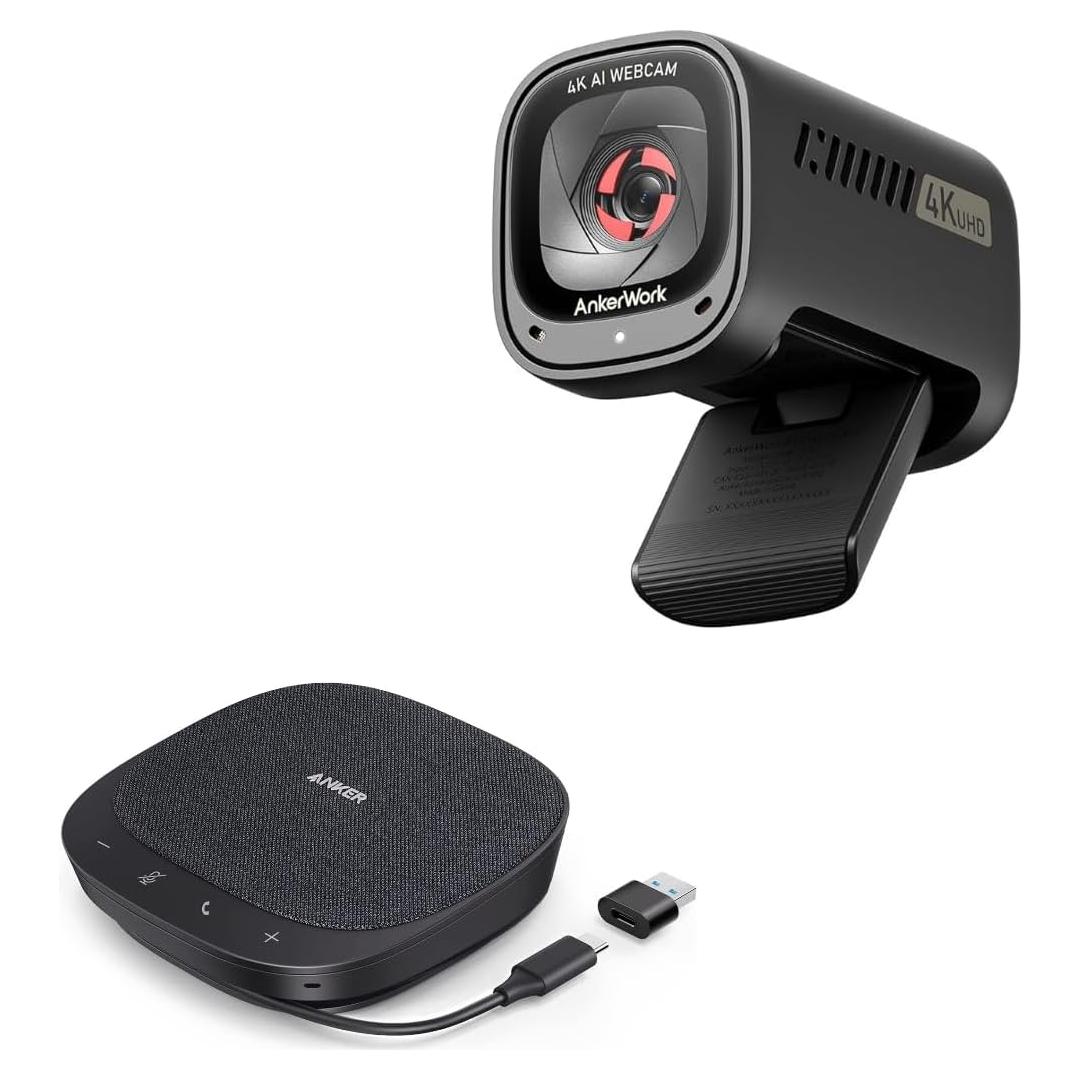 Webcam 4K Anker C310 con Micrófono y Altavoz USB