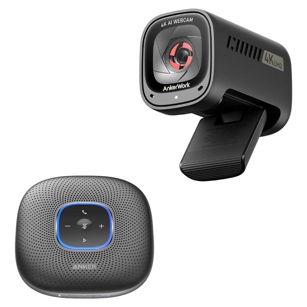 Webcam AnkerWork C310 4K 12MP AI Micrófono 360°