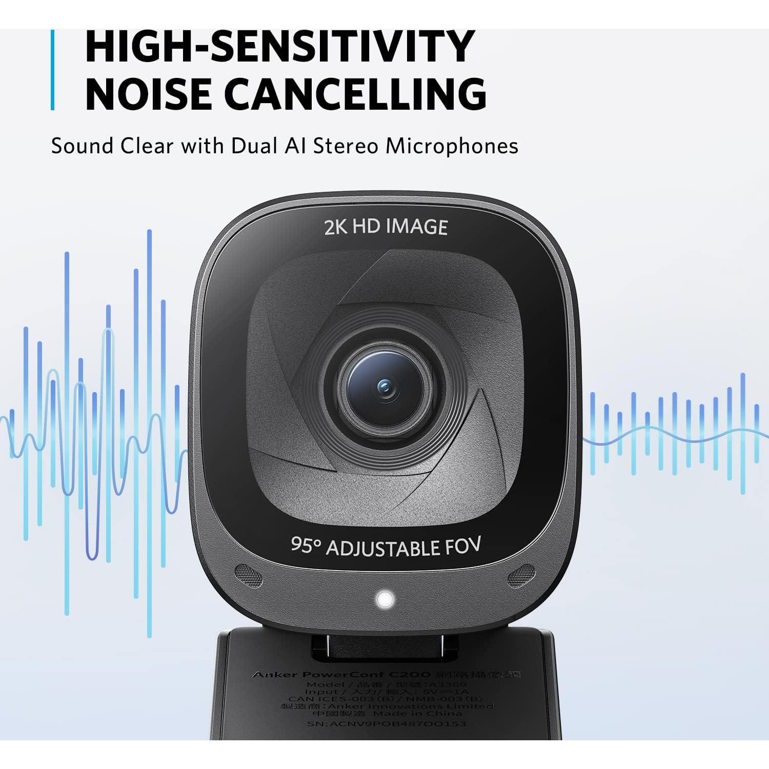 Webcam Anker PowerConf C200 2K + Altavoz SR500 con AI