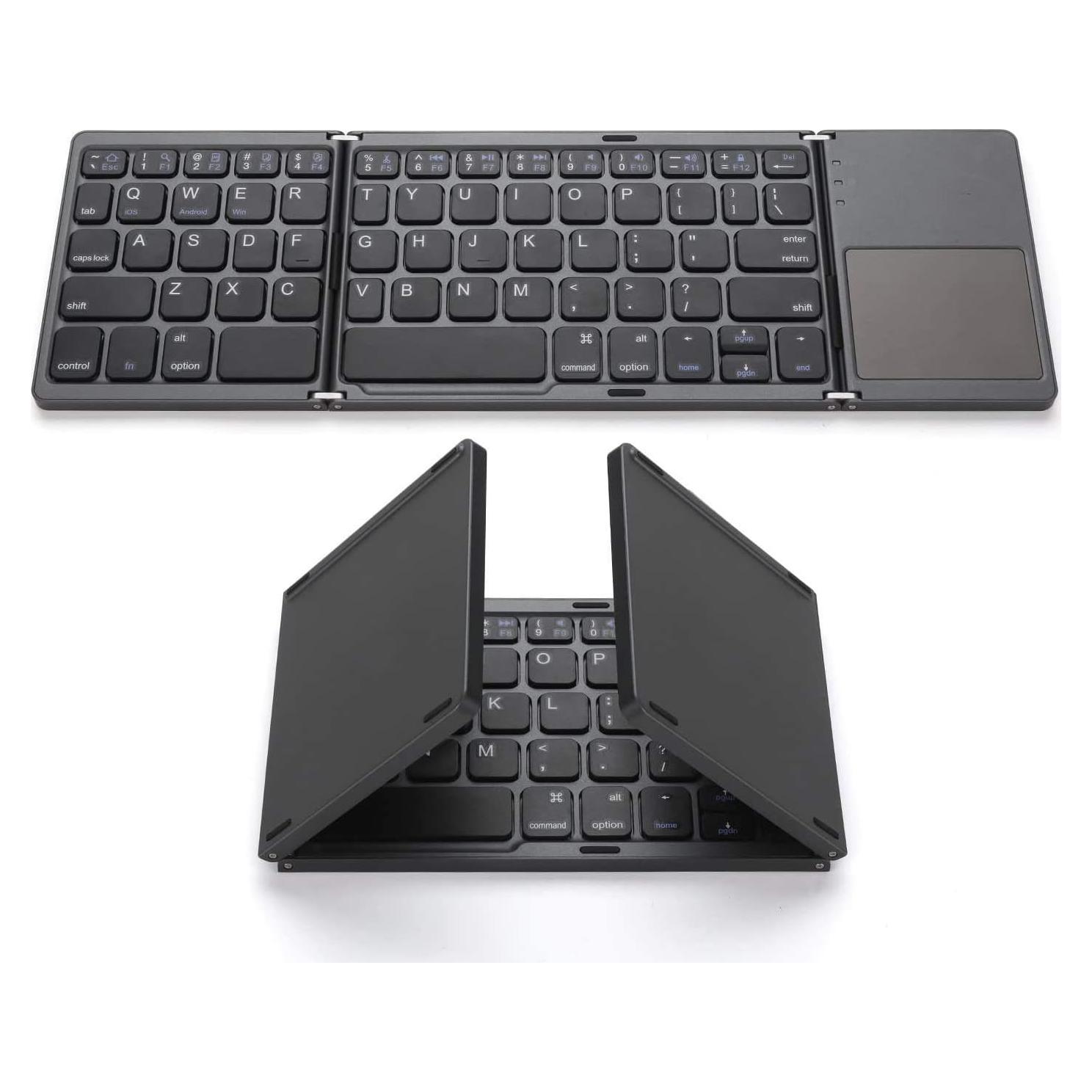 Teclado Inalámbrico Plegable AIWISDOM con Touchpad - Gris