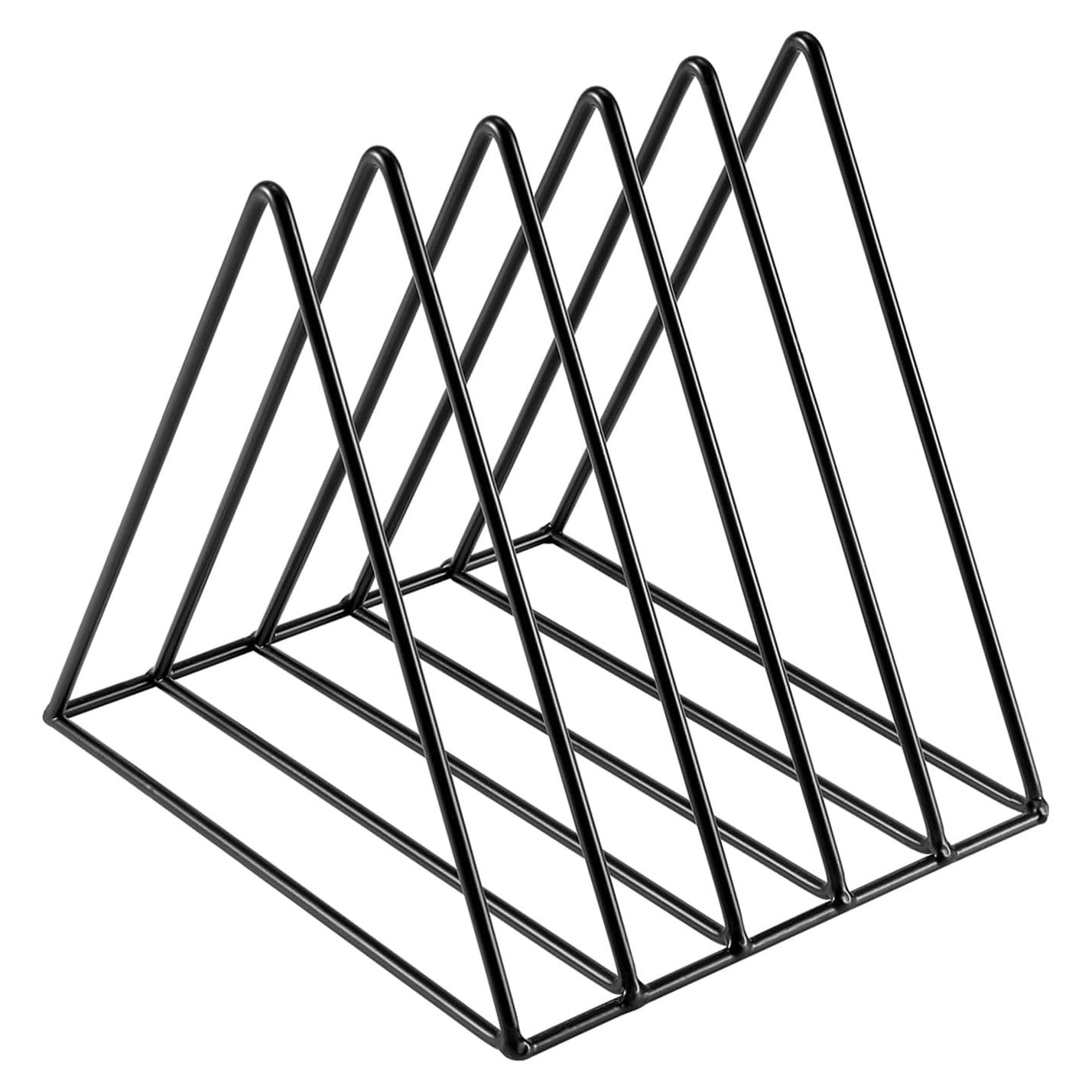 Soporte de Archivos Triangular Goiio 5 Ranuras Negro 18x15x18cm